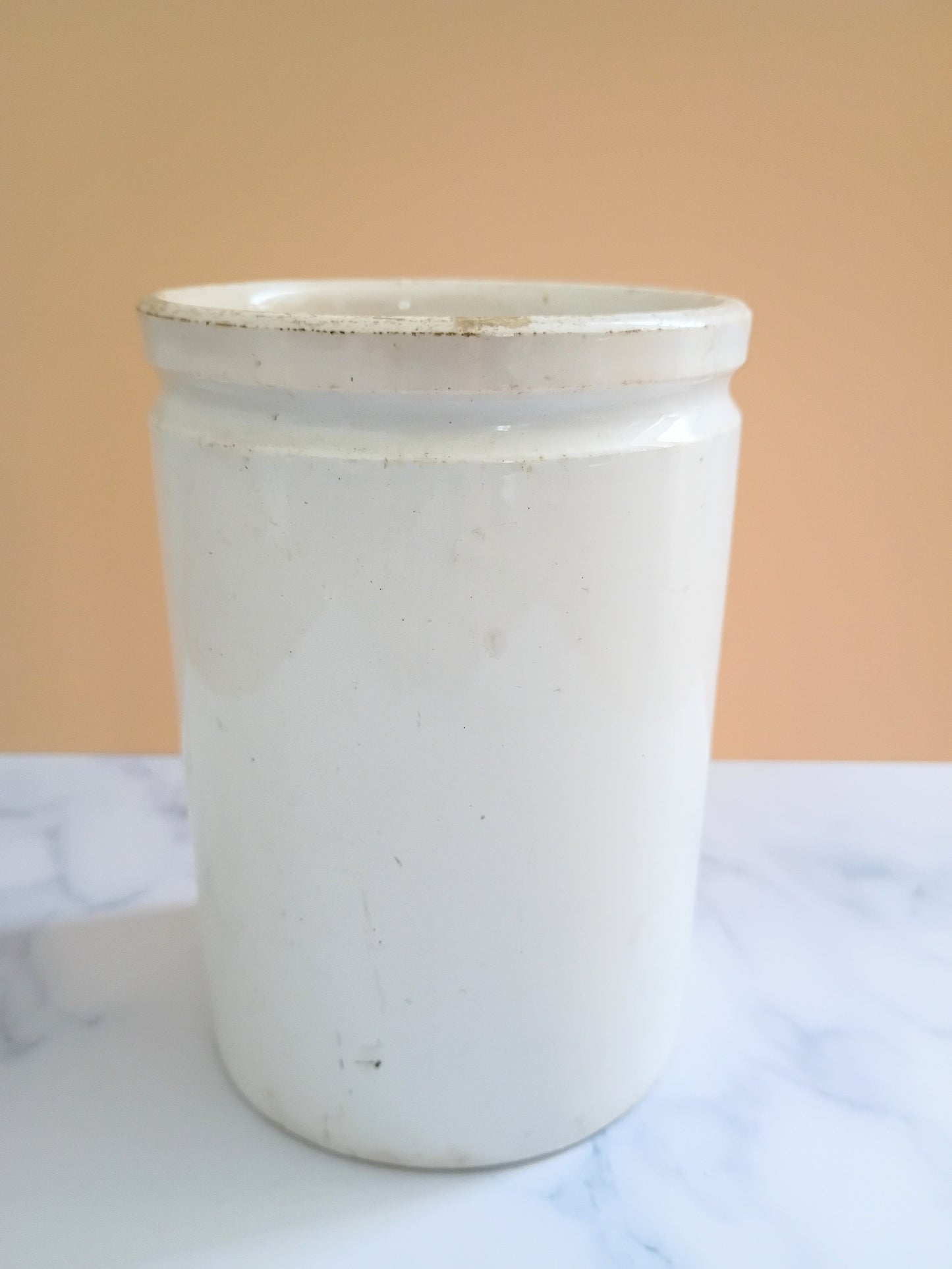 Antique French Felix Potin Jam Ironstone Jar