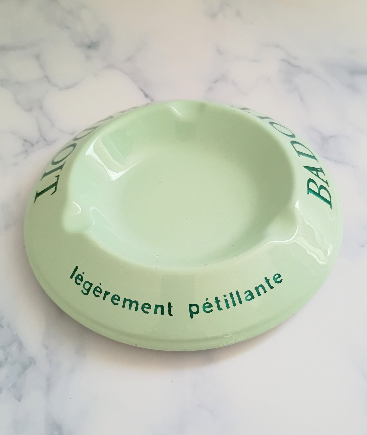 Vintage French Mint Green Badoit Ashtray