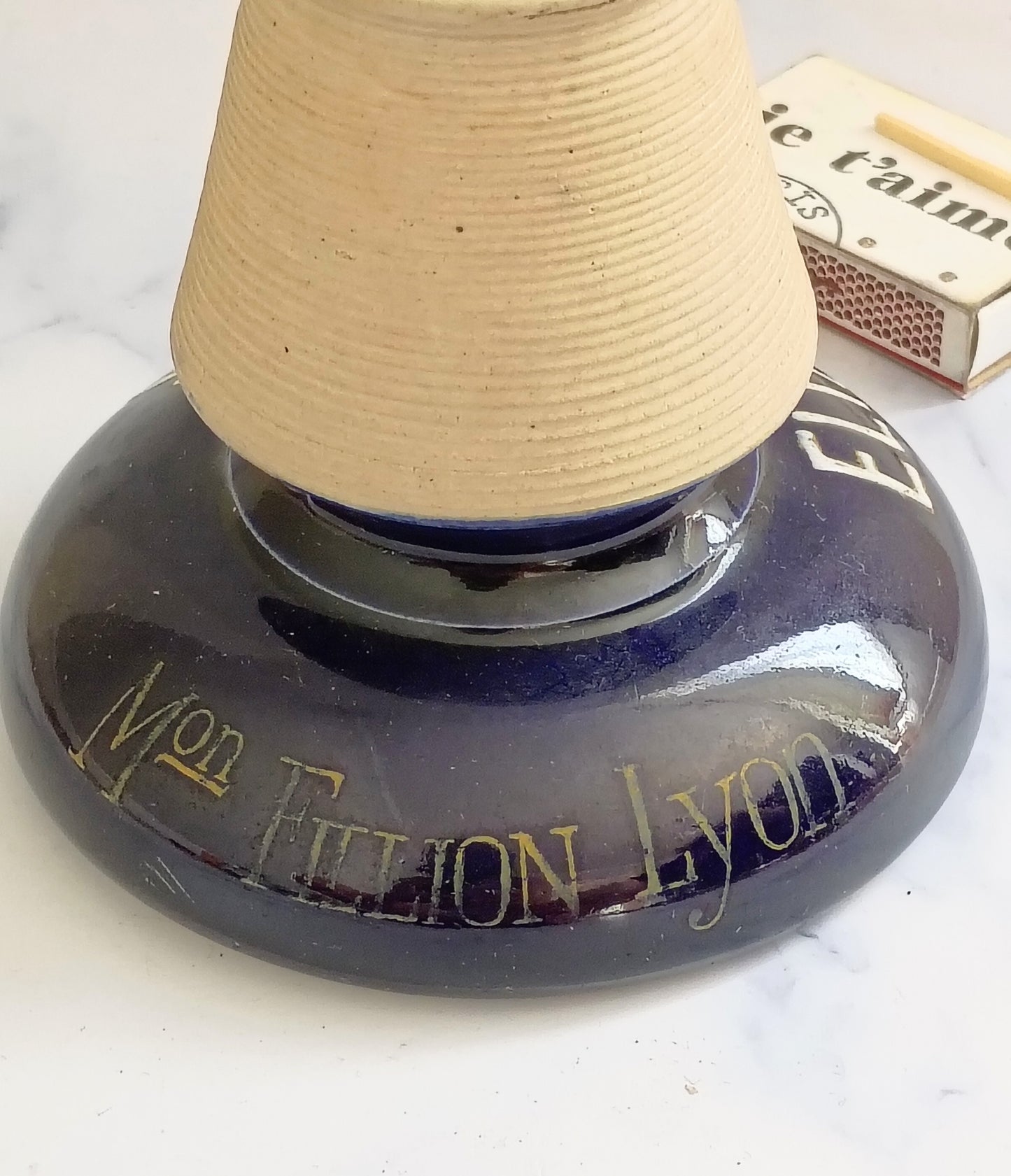 Vintage French Ink Blue Elixir Gaulois Match Striker