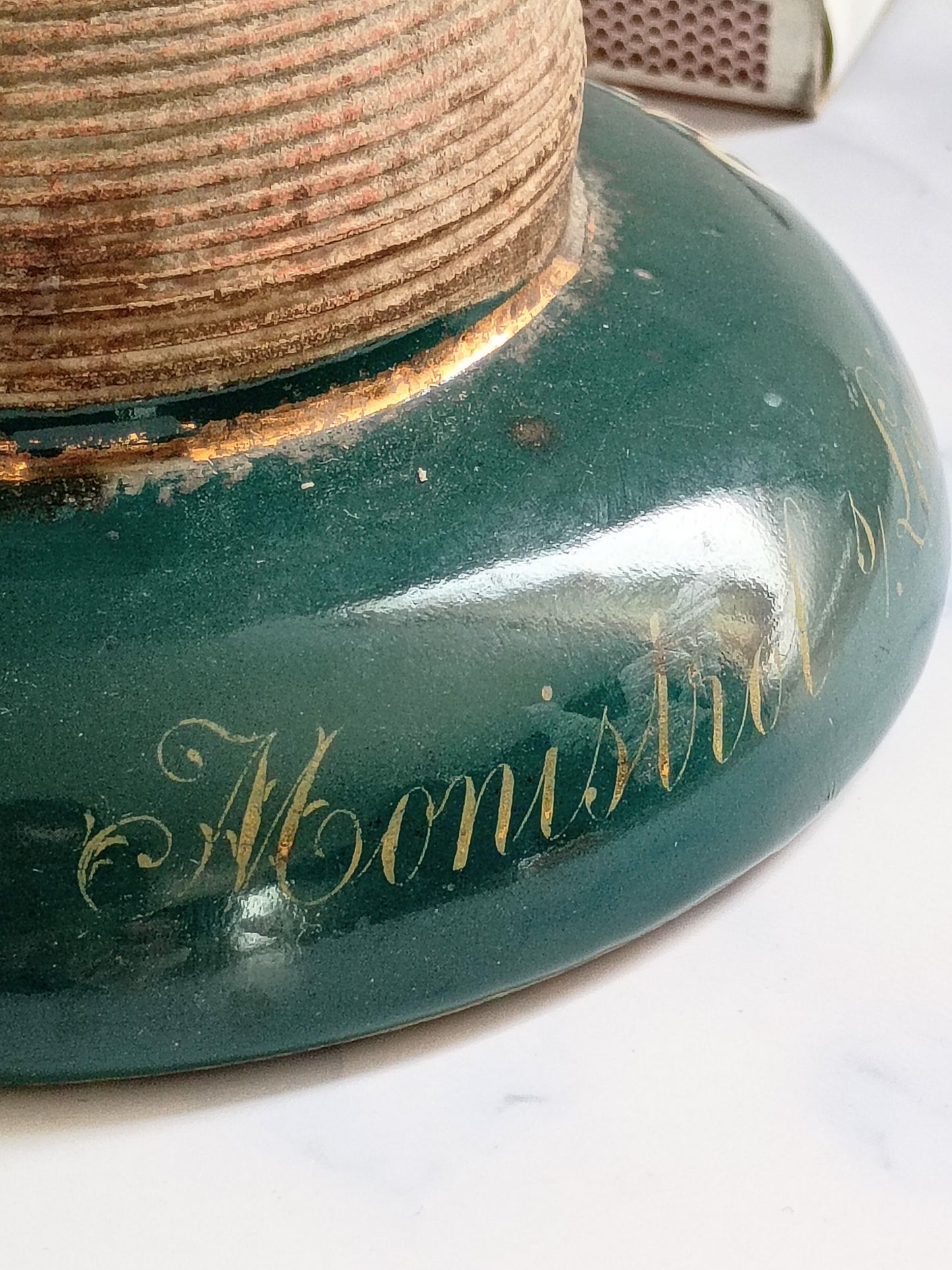 French Vintage Forest Green Hubert Quinquina Match Striker