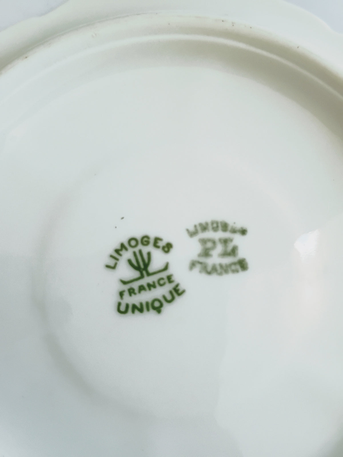 Vintage French 8 Franc Brown Rim Bistro Saucer 5"