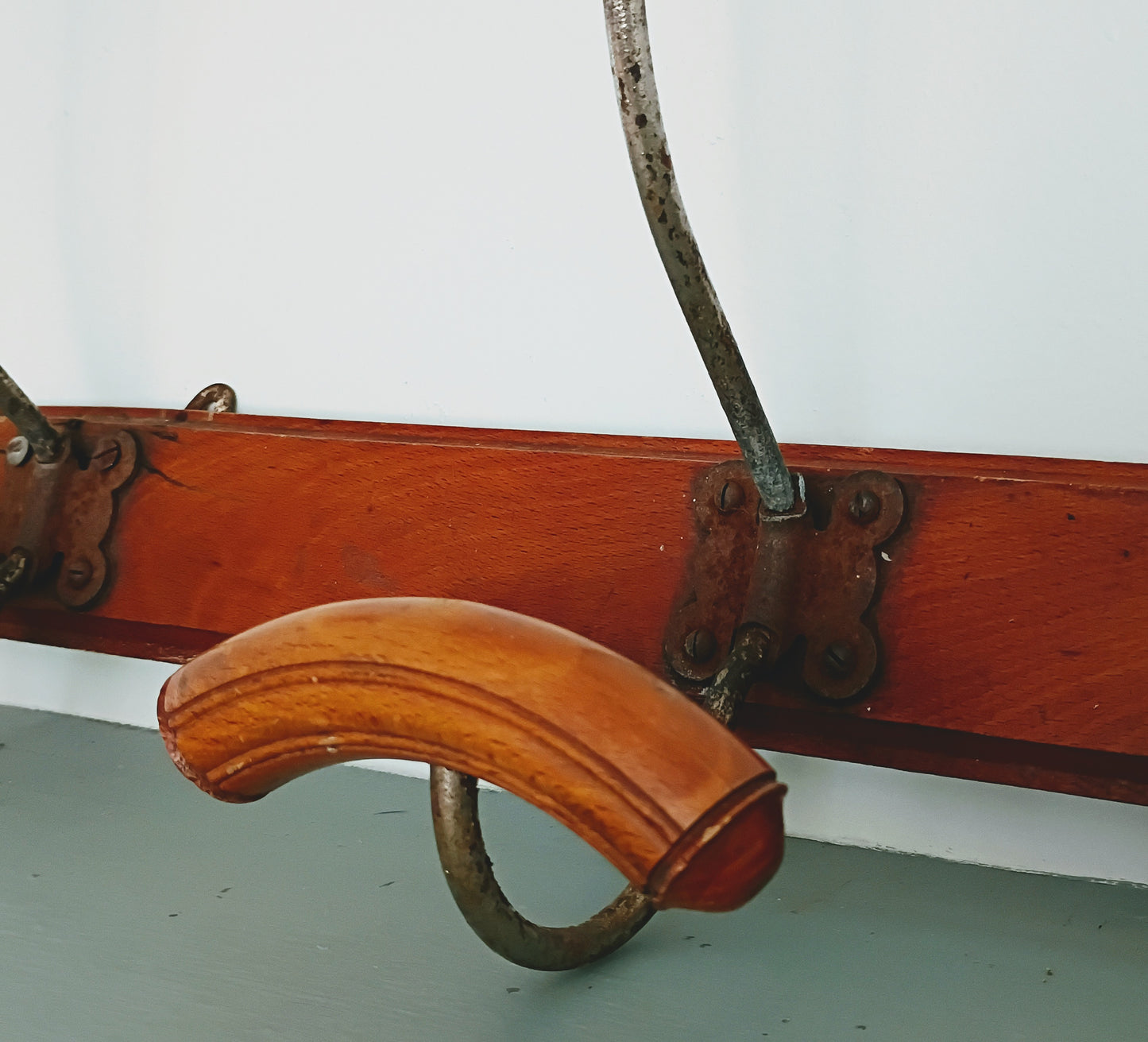 Antique French Bistro 3 Hook Coat Rack