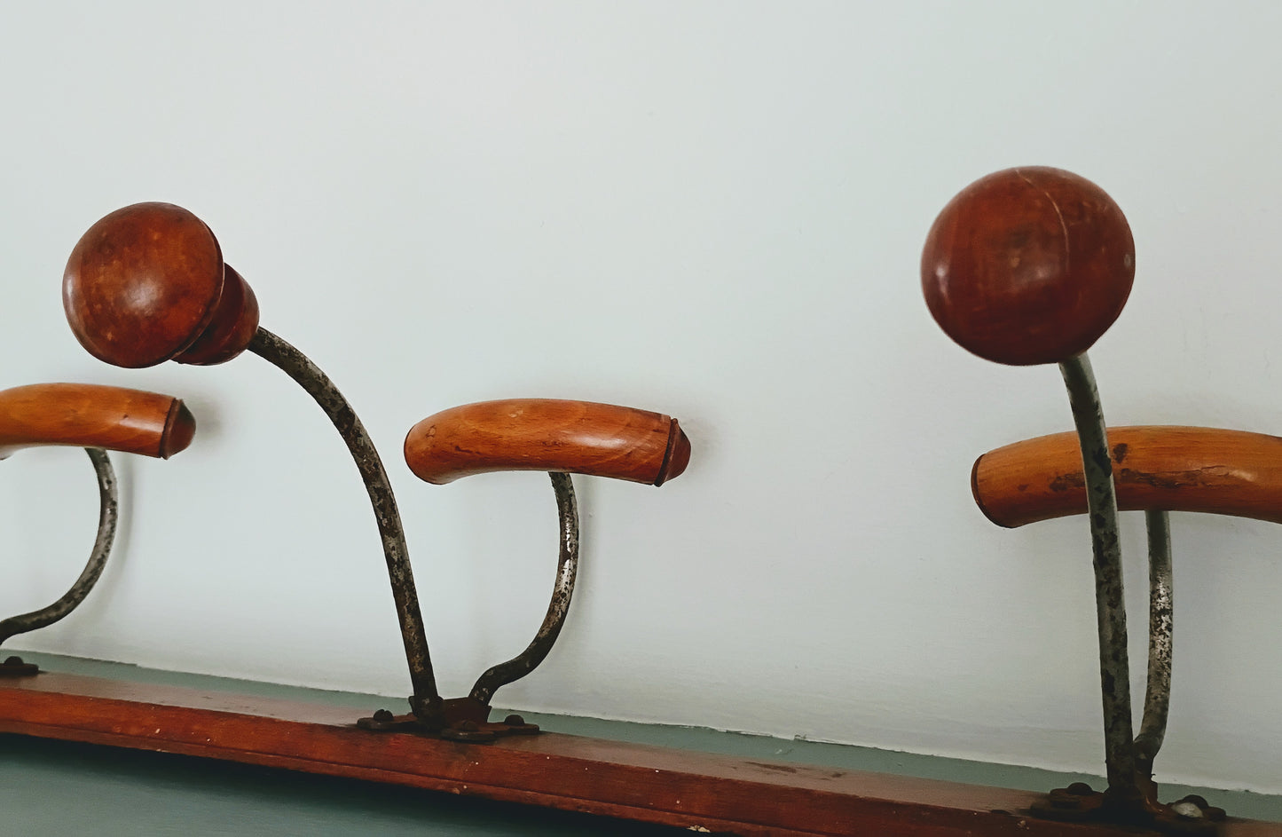 Antique French Bistro 3 Hook Coat Rack