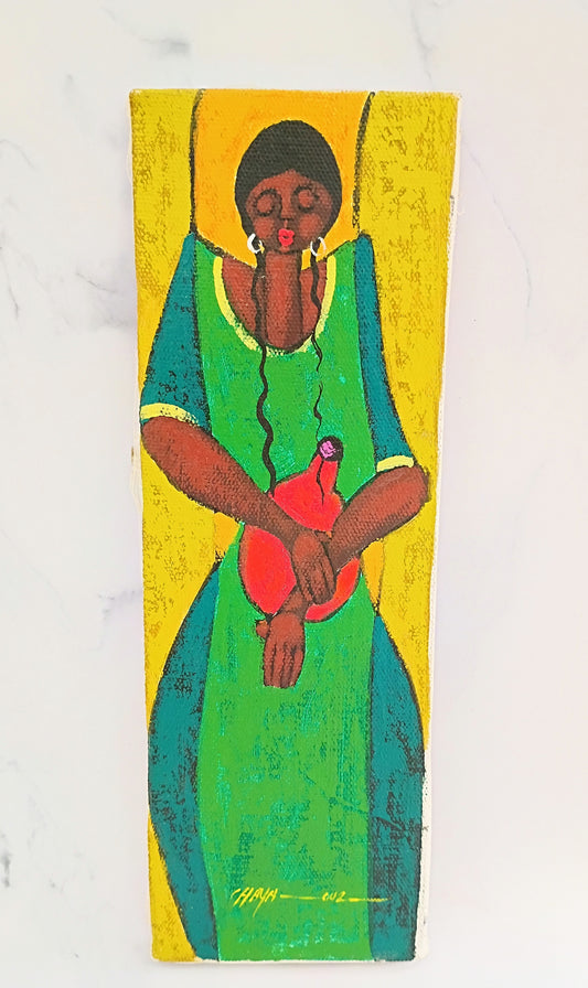 Woman Holding a Jug Acrylic Painting