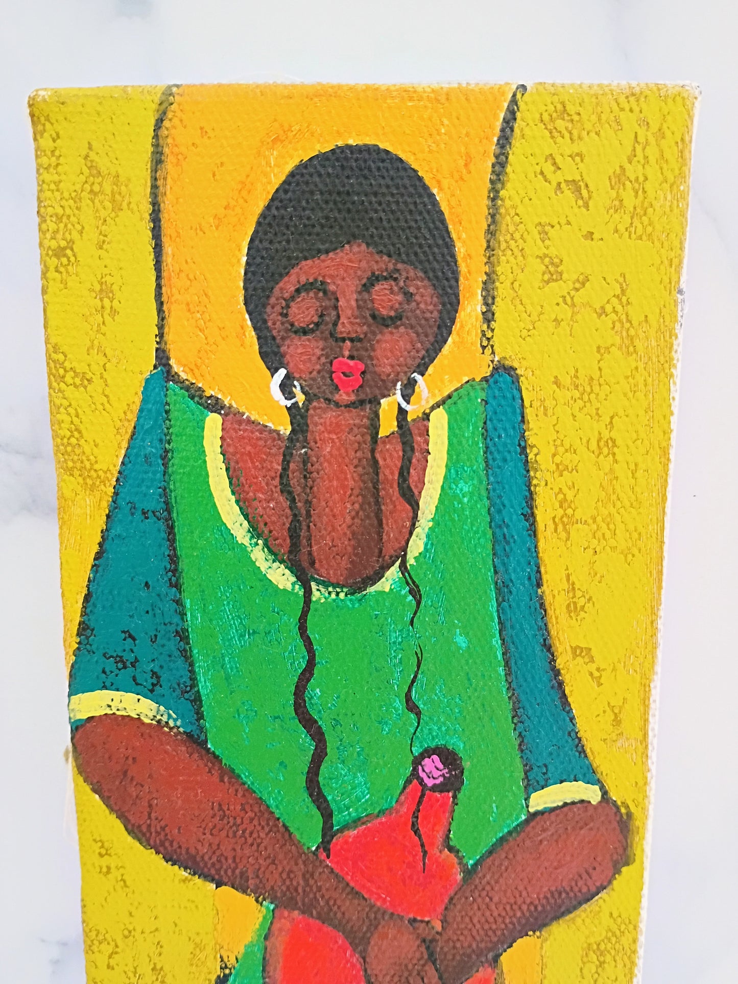 Woman Holding a Jug Acrylic Painting