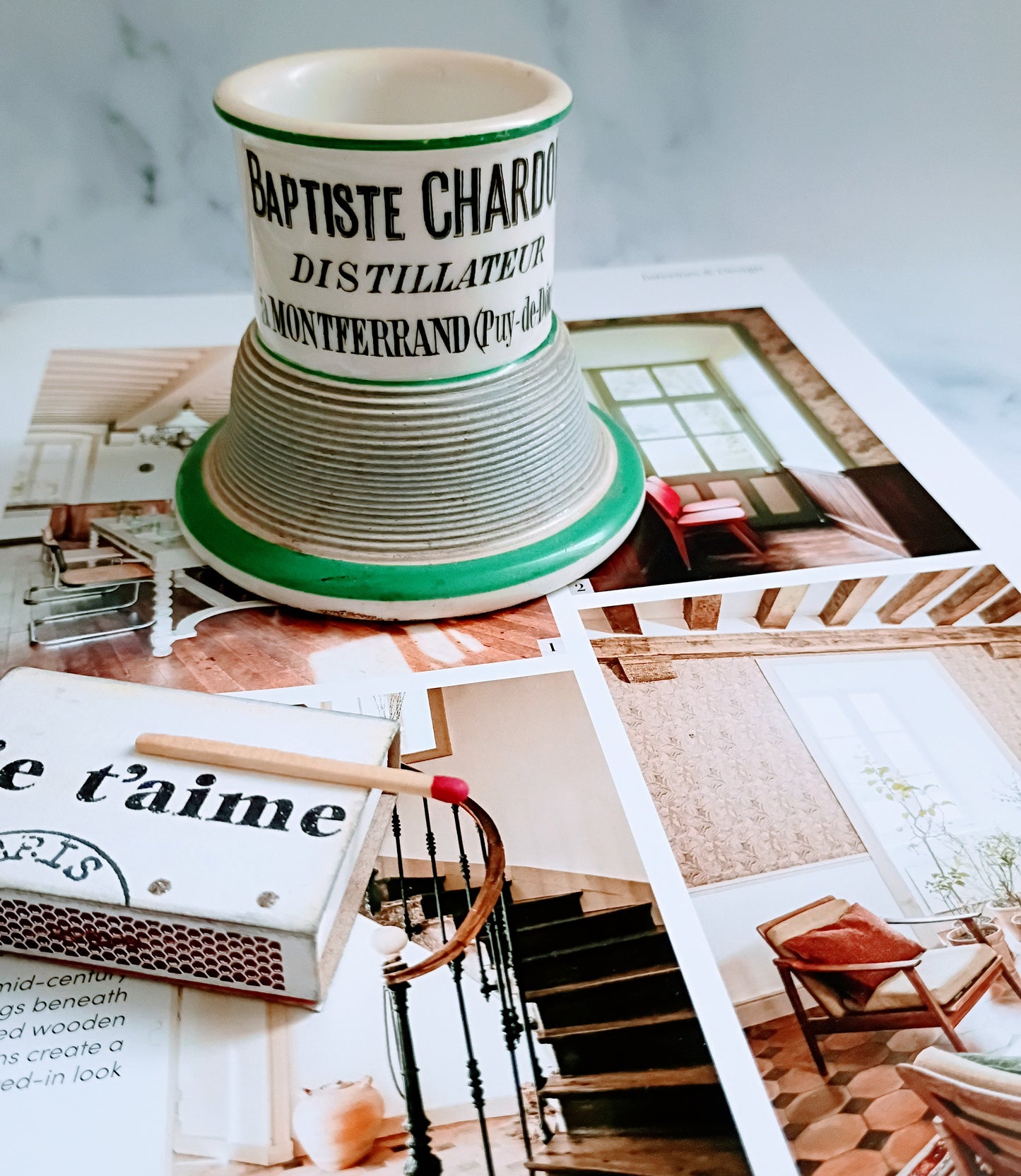 Vintage French Green Baptiste Chardon Advertising Match Striker