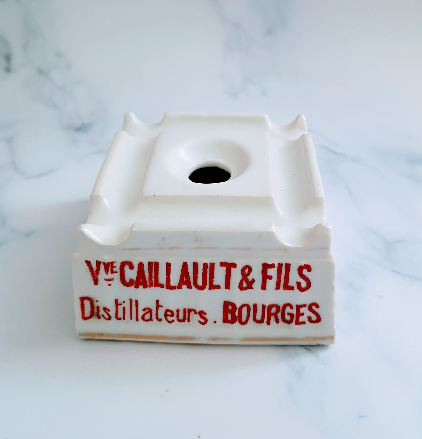 Antique French Bistro Quinquina Advertising Inkwell