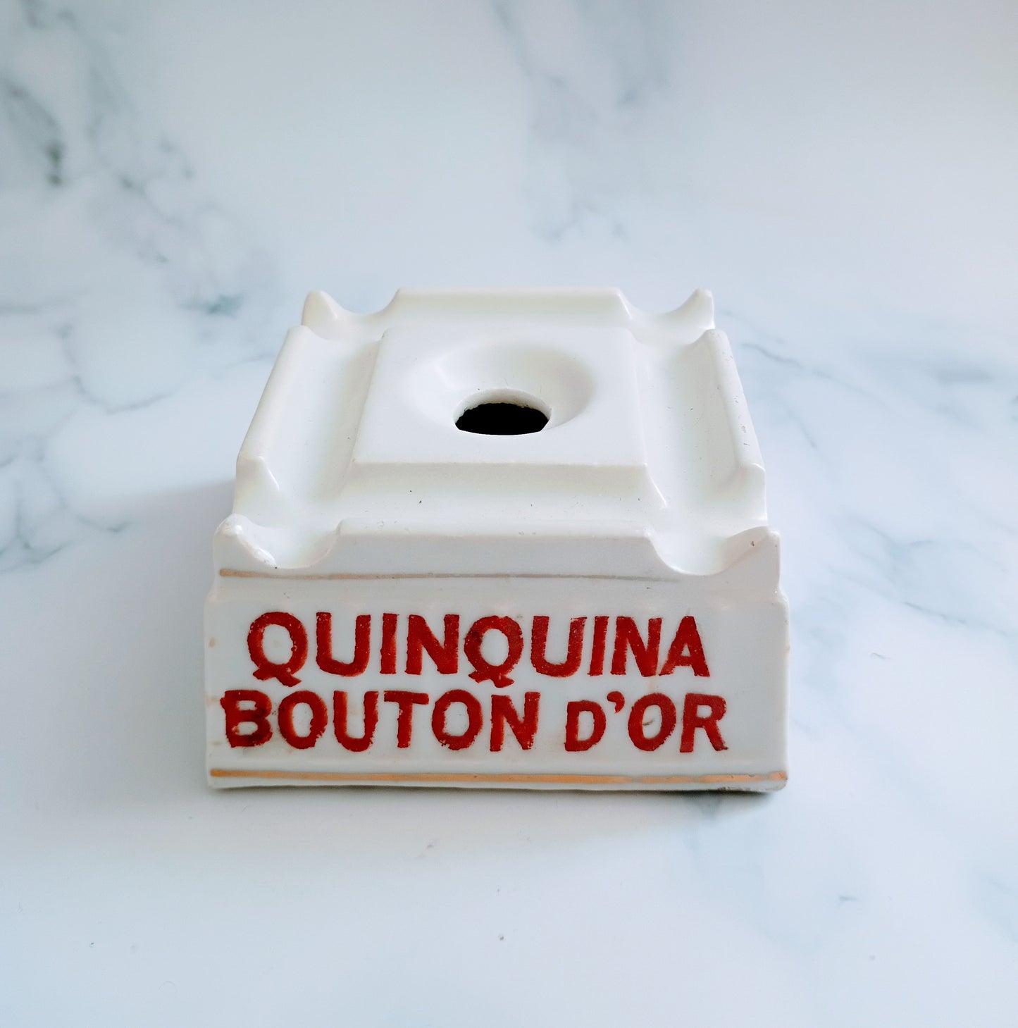 Antique French Bistro Quinquina Advertising Inkwell