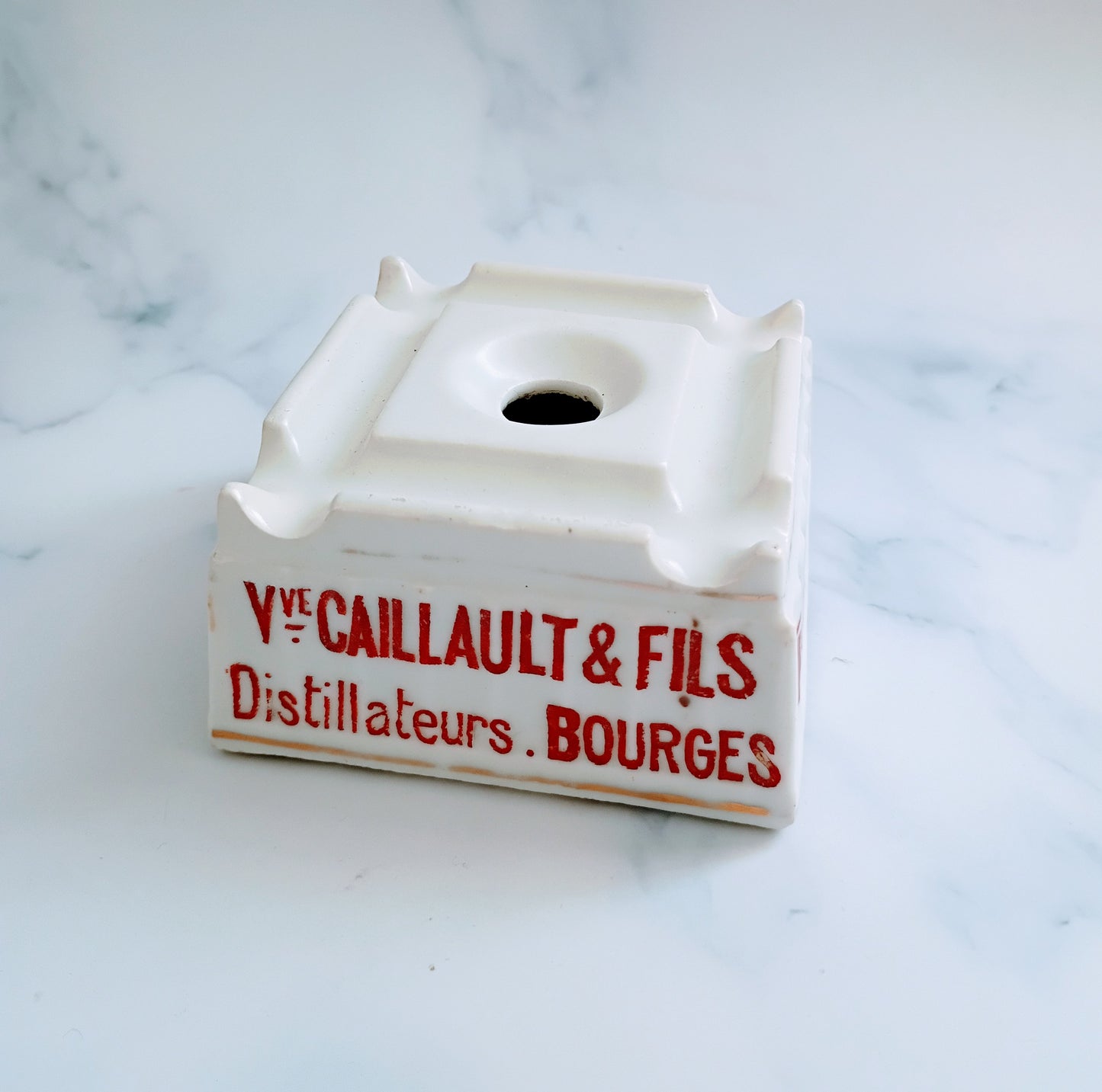 Antique French Bistro Quinquina Advertising Inkwell