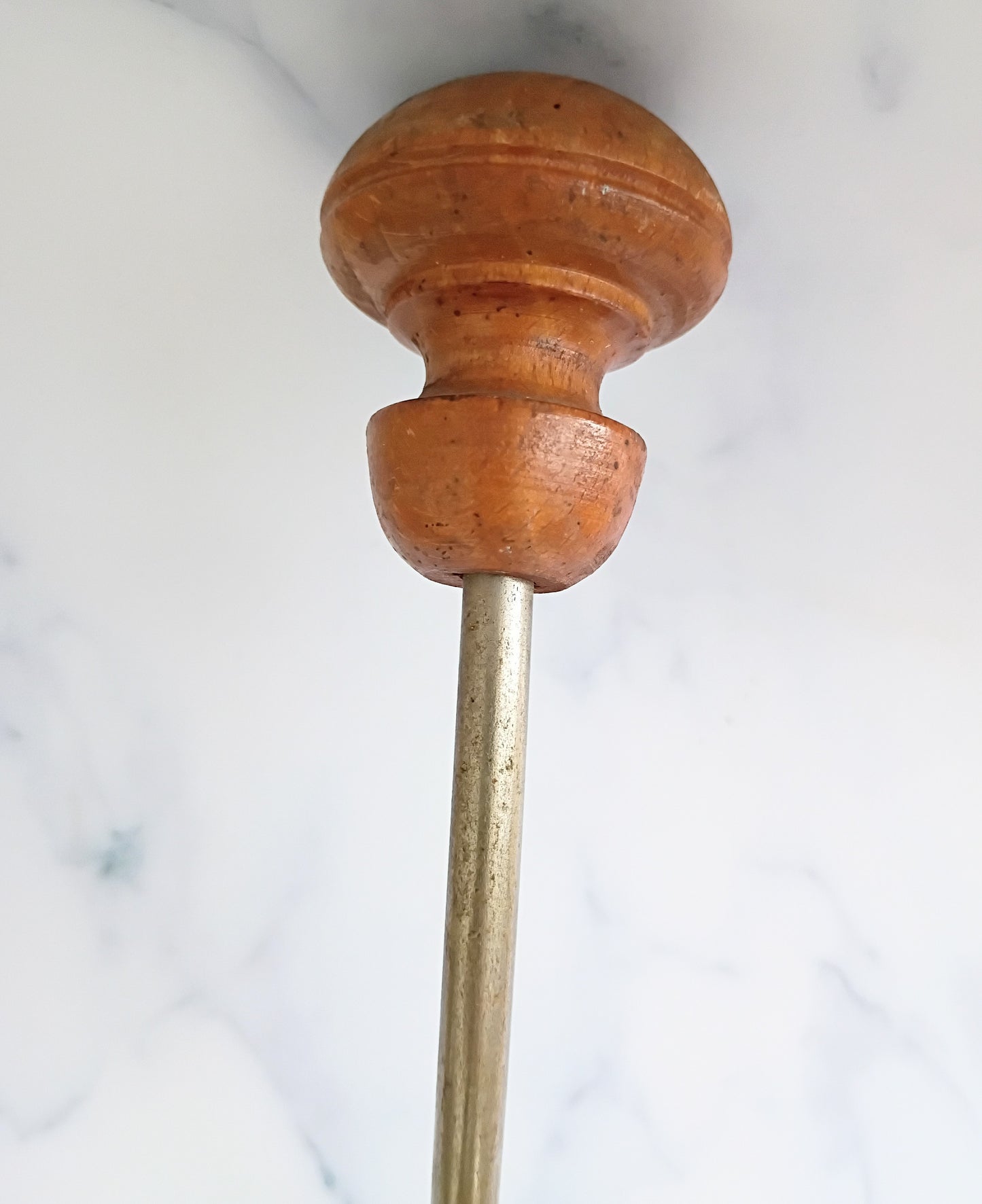 Vintage French Wood & Metal Coat Hook N°1