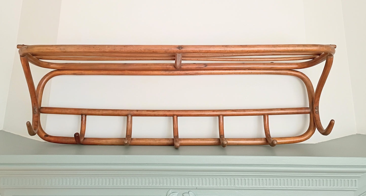 Antique Thonet Bentwood 7 Hook Coat Rack