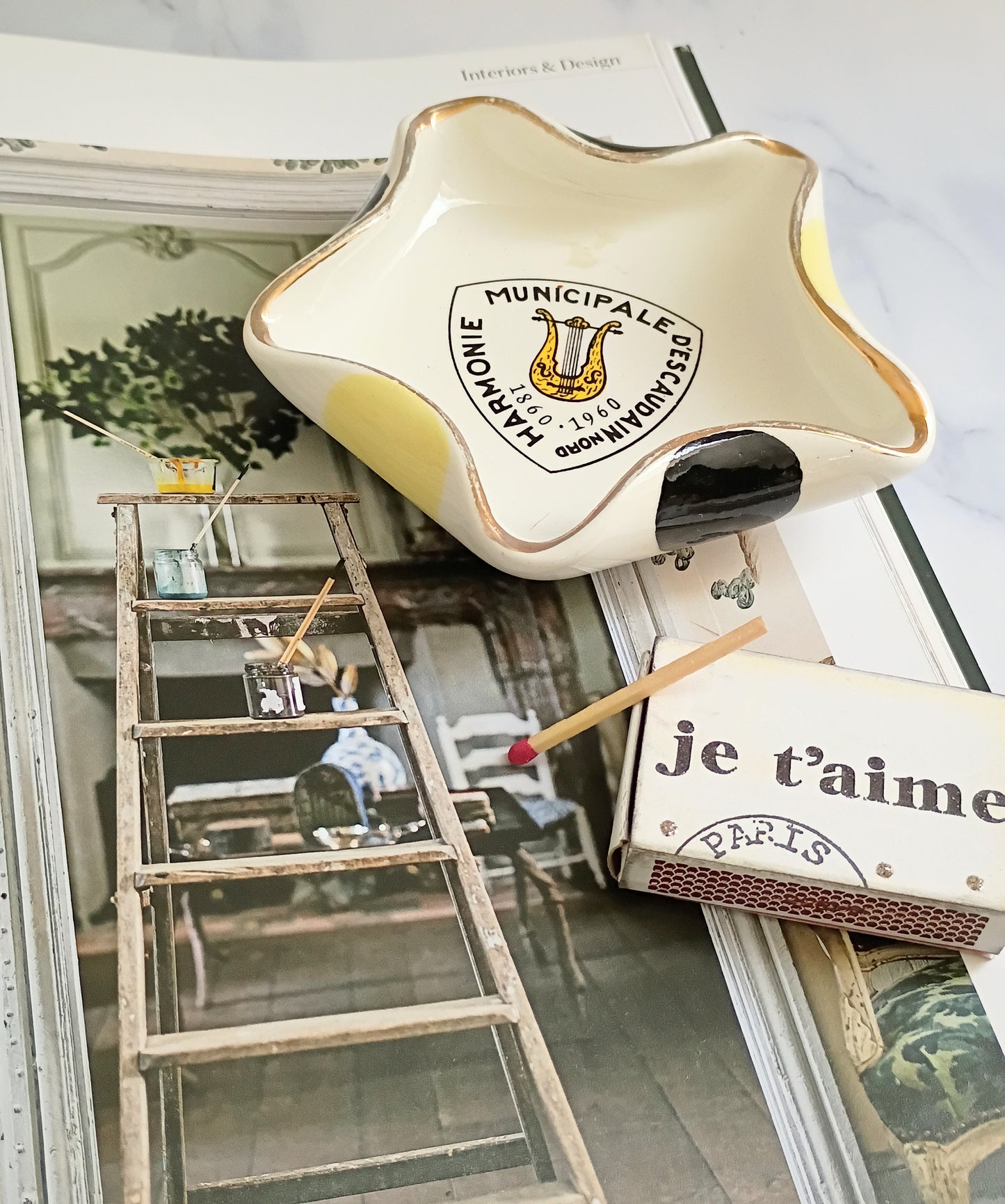 Vintage French Star Shape Ashtray