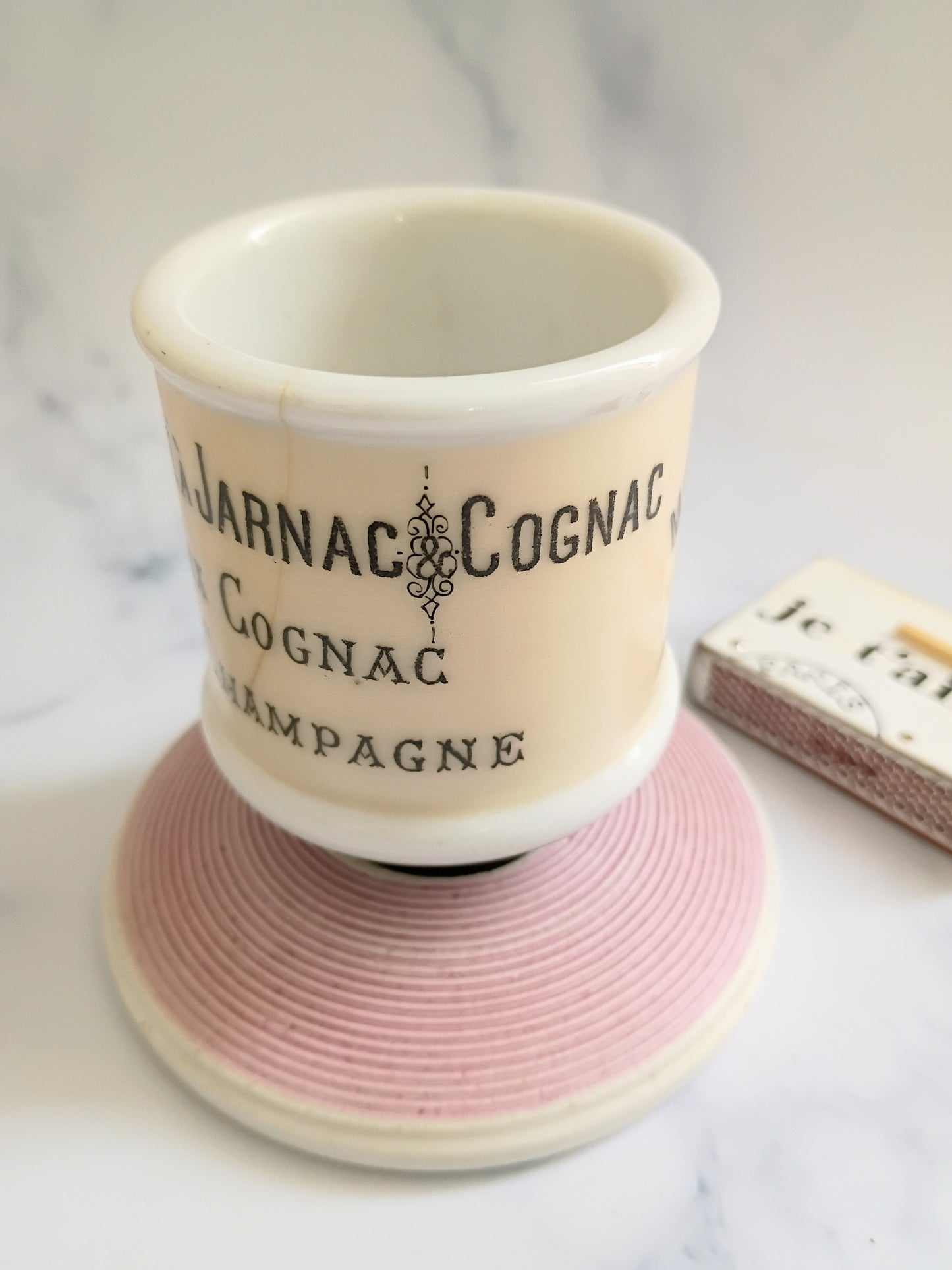 Vintage French Pink Moussours & Delignac Advertising Match Striker