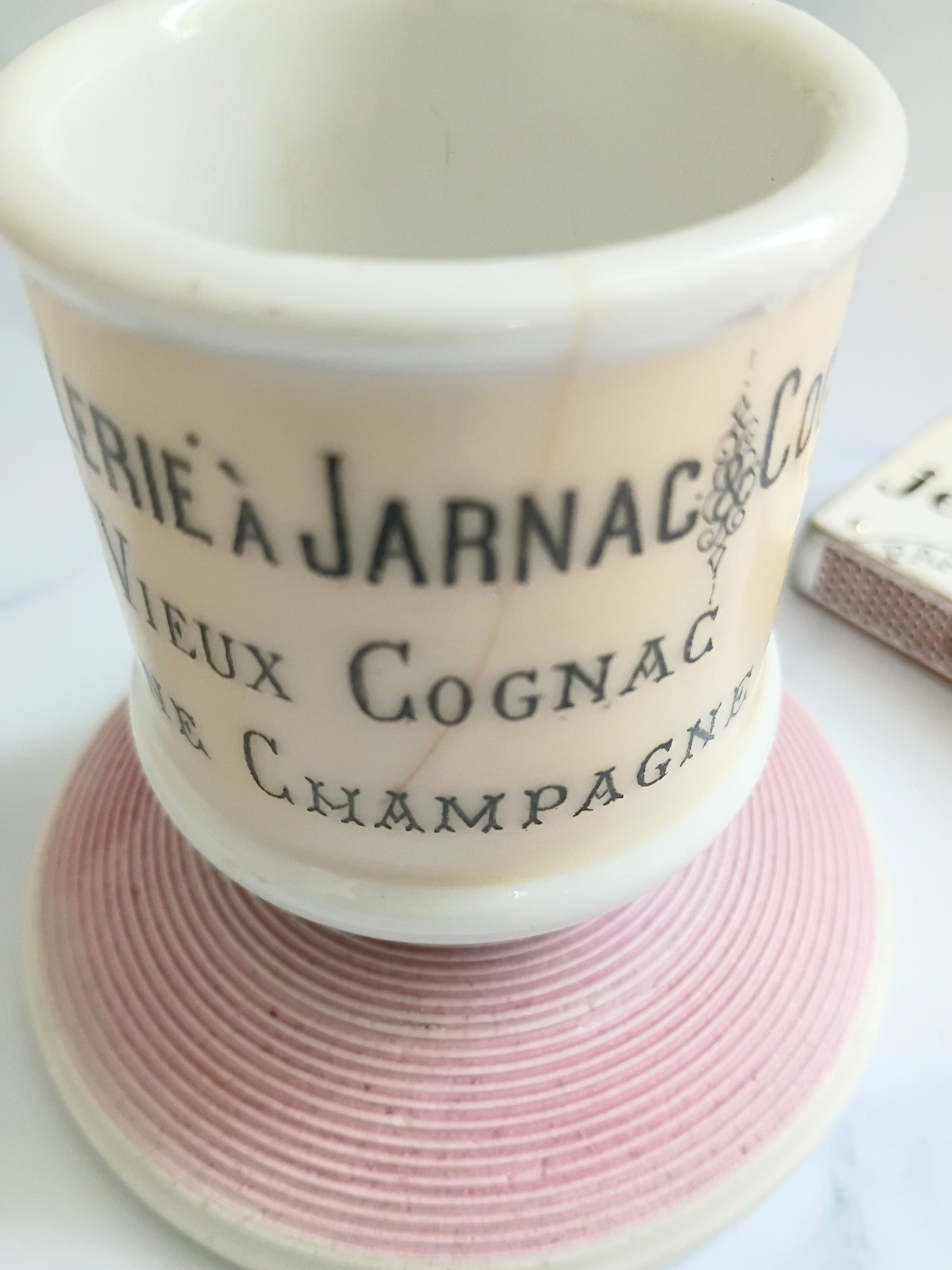 Vintage French Pink Moussours & Delignac Advertising Match Striker
