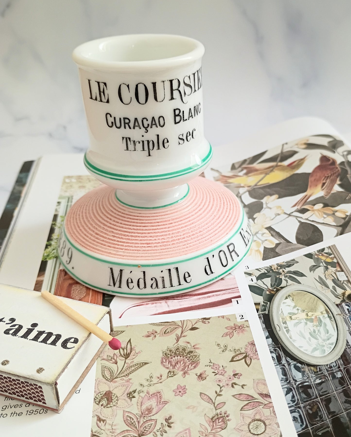 Vintage French Paris Pink Le Coursier Advertising Match Striker