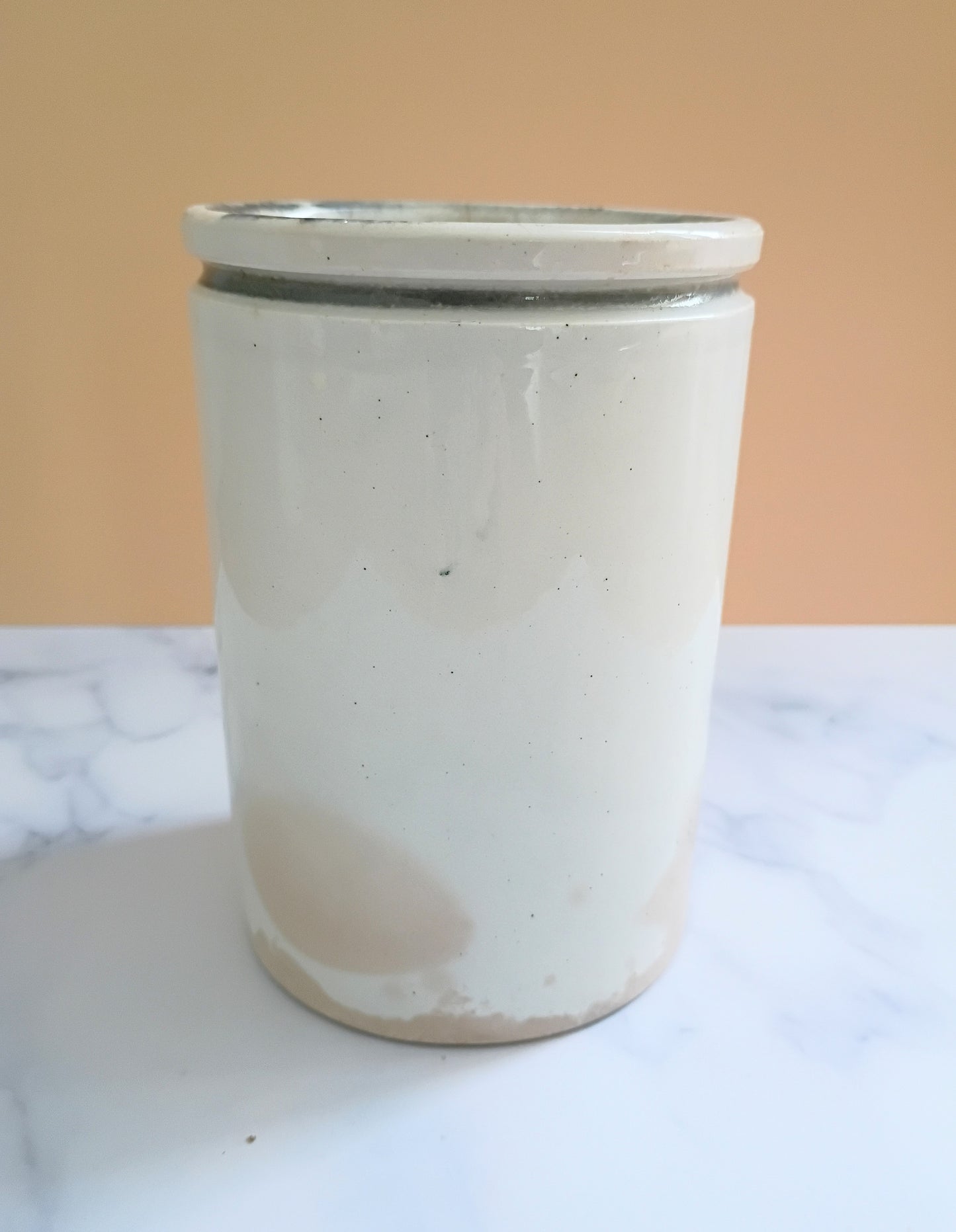 Antique French Felix Potin Jam Ironstone Jar