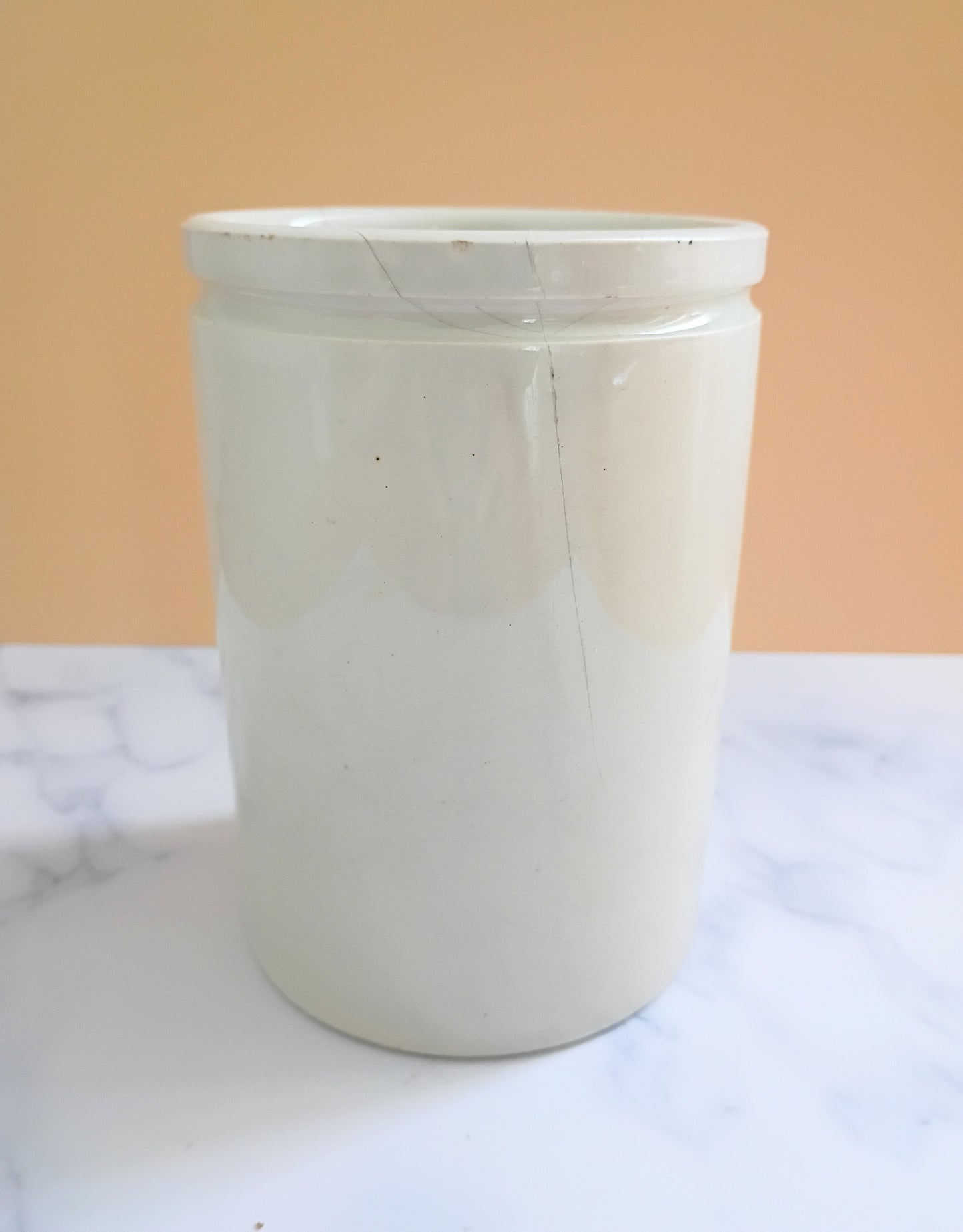 Antique French Julien Damoy Jam Ironstone Jar