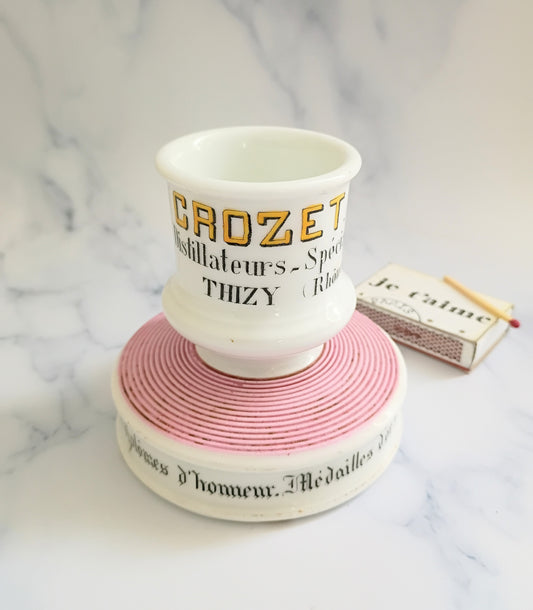 Antique French Paris Pink Crozet Creme de Cassis Advertising Match Striker