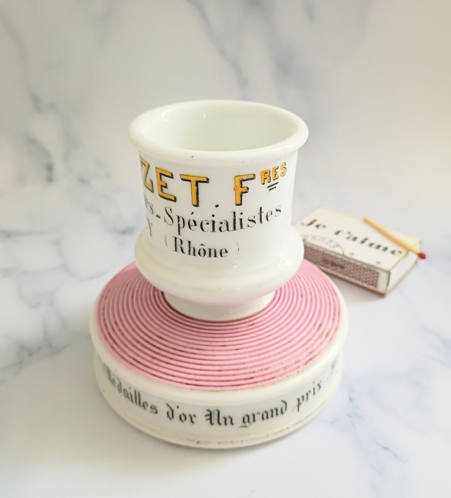 Antique French Paris Pink Crozet Creme de Cassis Advertising Match Striker