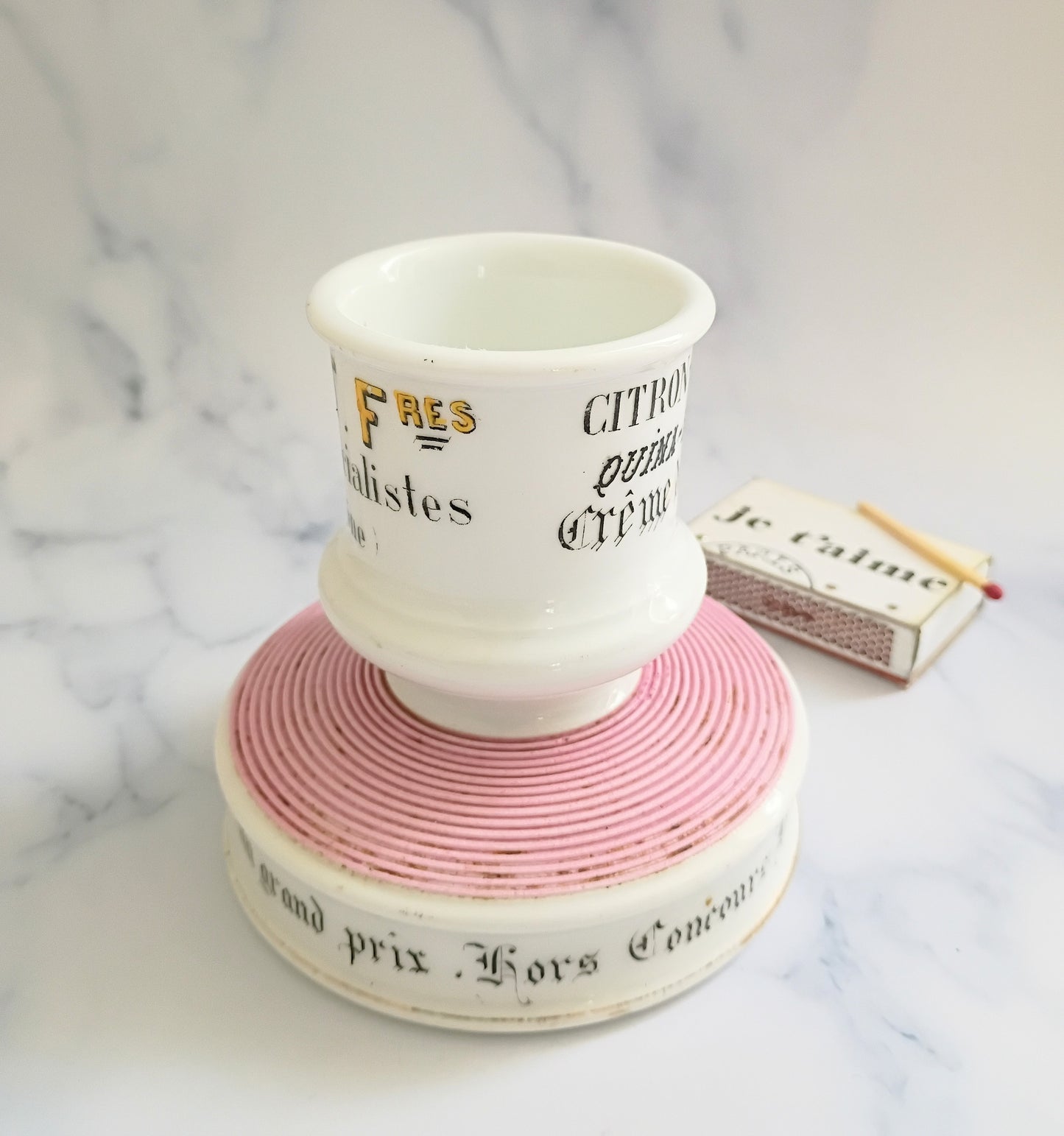 Antique French Paris Pink Crozet Creme de Cassis Advertising Match Striker