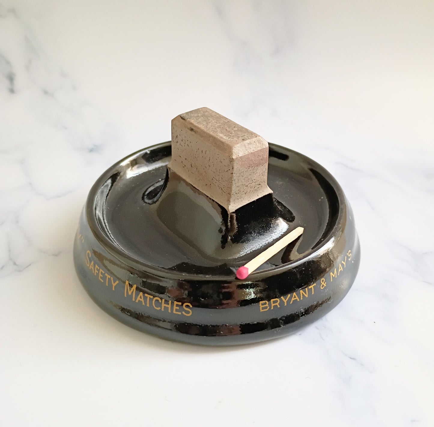 Antique English Bryant & May's Match Striker Holder