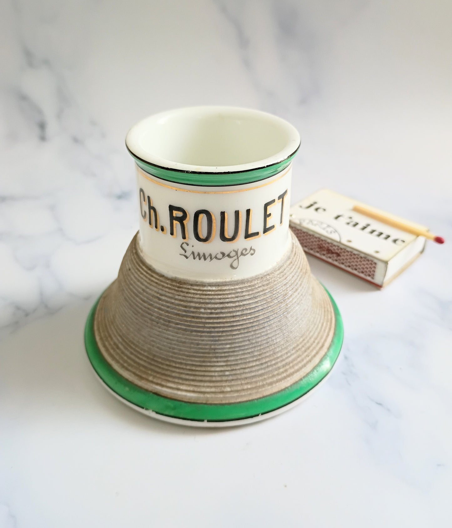 Vintage French Green Roulet Bitter Advertising Match Striker