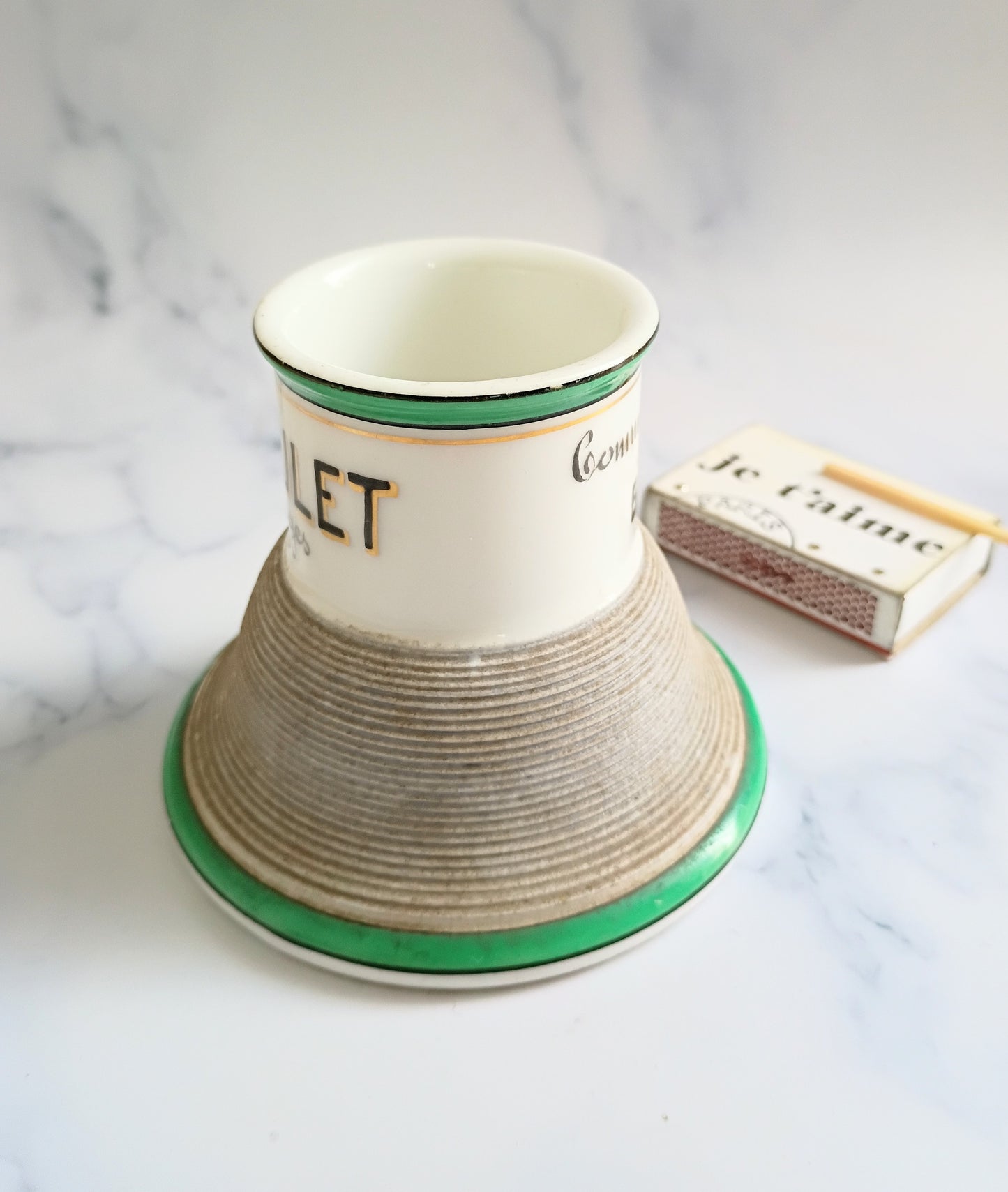 Vintage French Green Roulet Bitter Advertising Match Striker