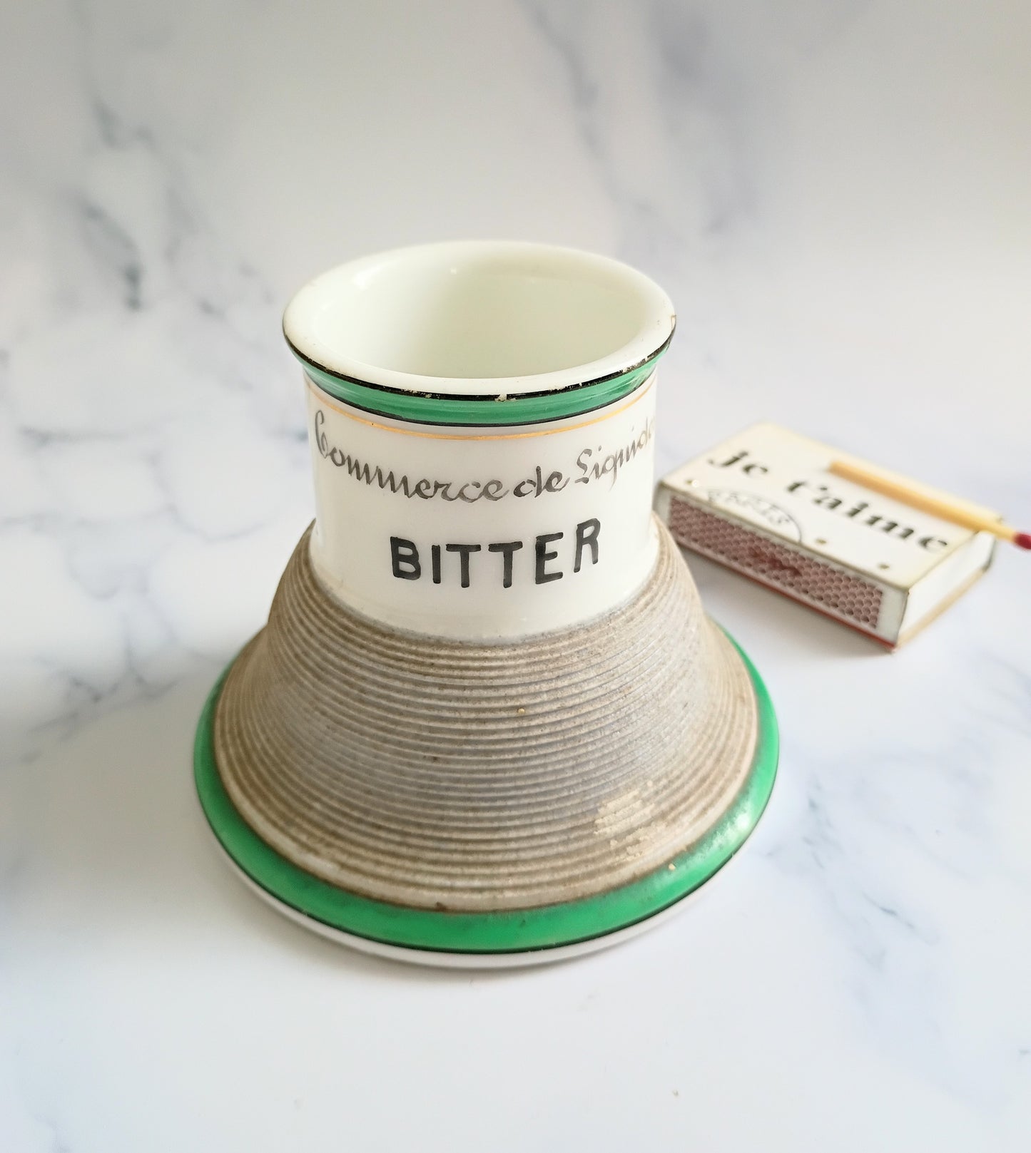 Vintage French Green Roulet Bitter Advertising Match Striker