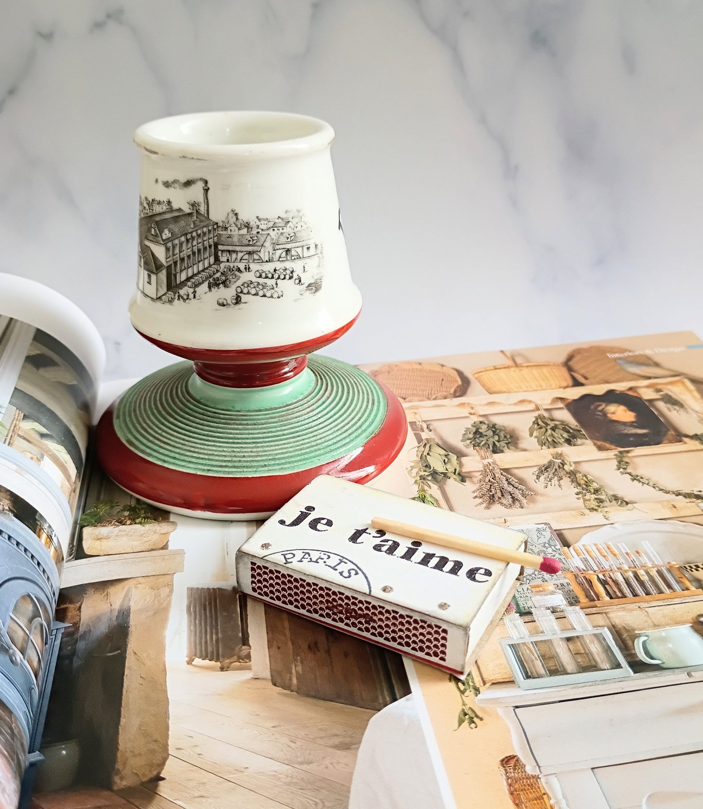Vintage French Red & Green Digestif Lafon Advertising Match Striker