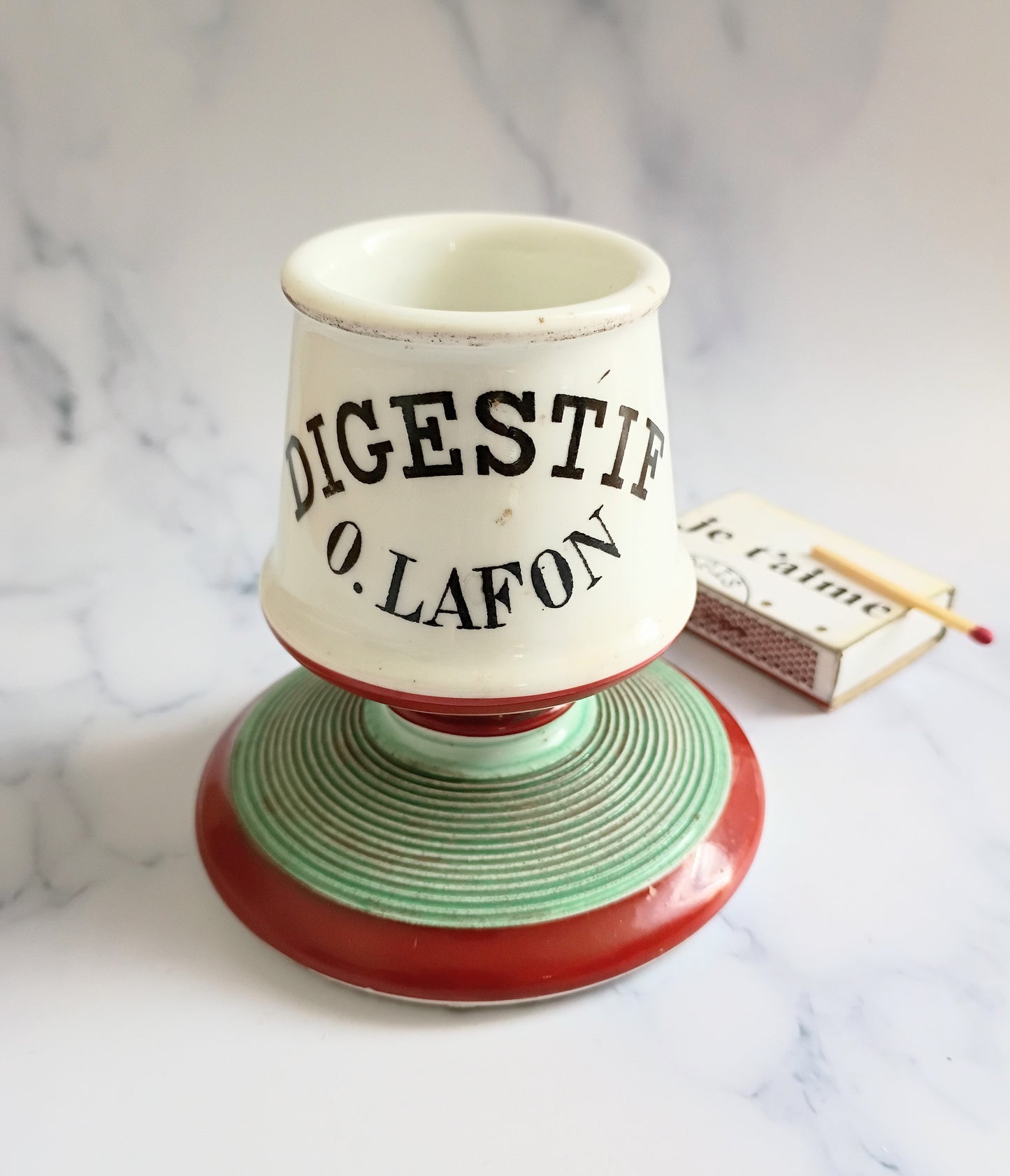 Vintage French Red & Green Digestif Lafon Advertising Match Striker