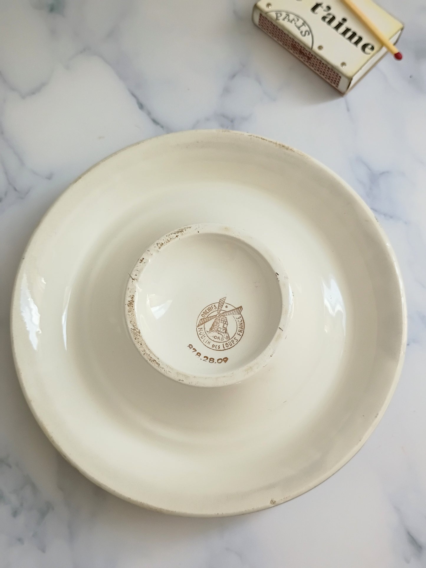 French Vintage Black Porto Cruz Ashtray