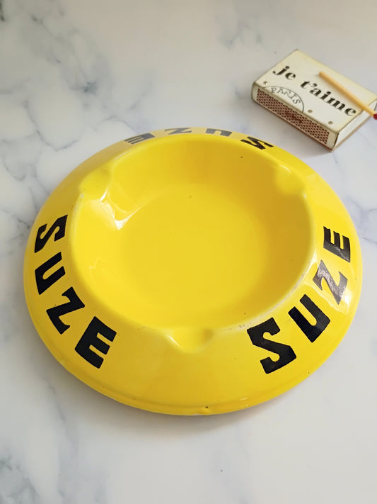 French Vintage Yellow Suze Ashtray