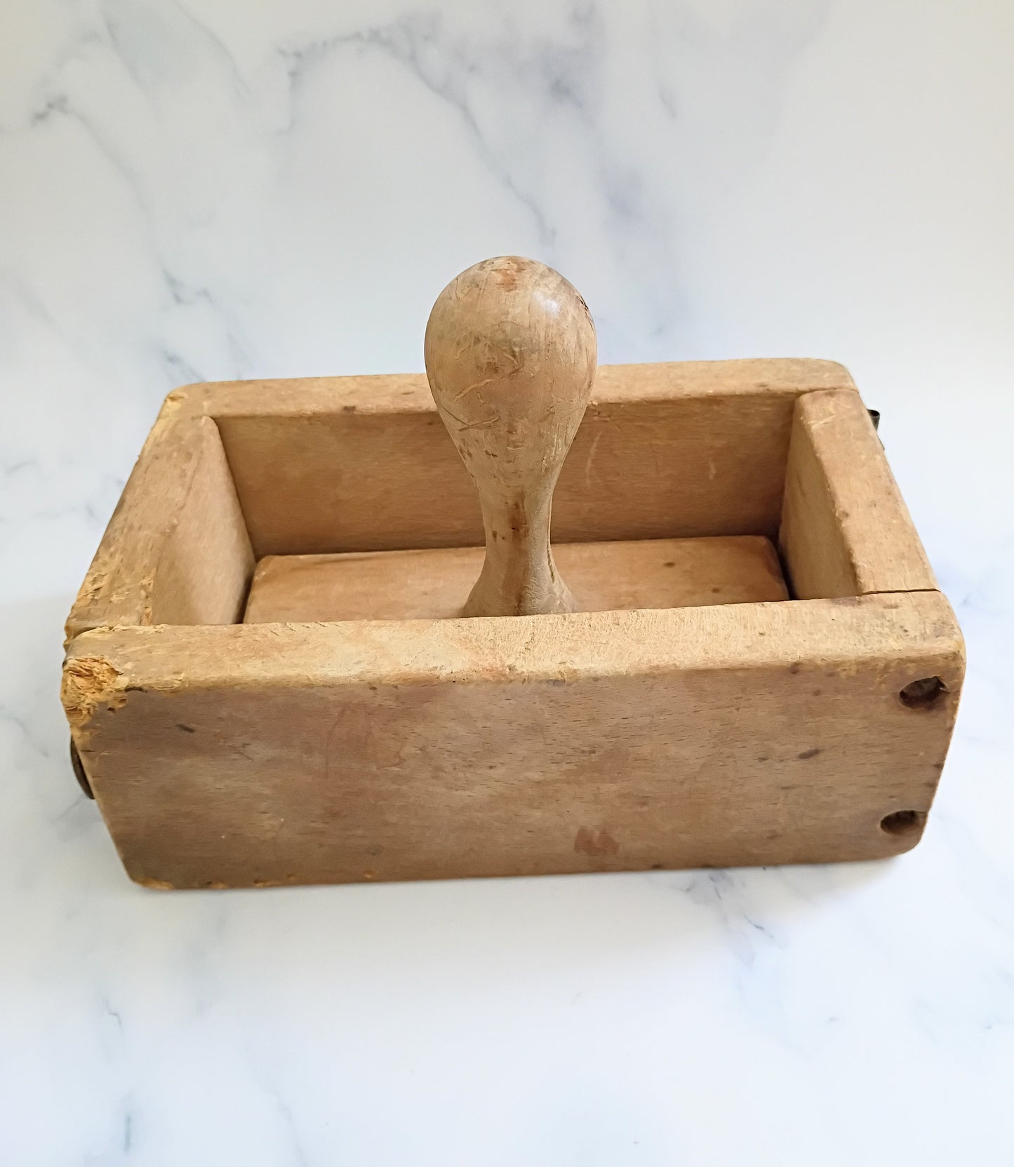 Antique French Hand Carved Wooden Butter Cow Mold