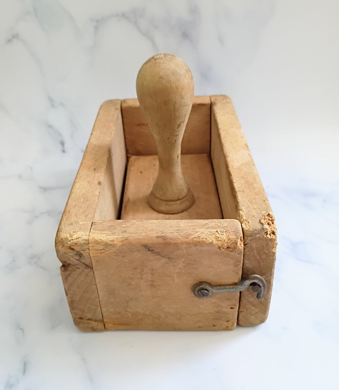 Antique French Hand Carved Wooden Butter Cow Mold