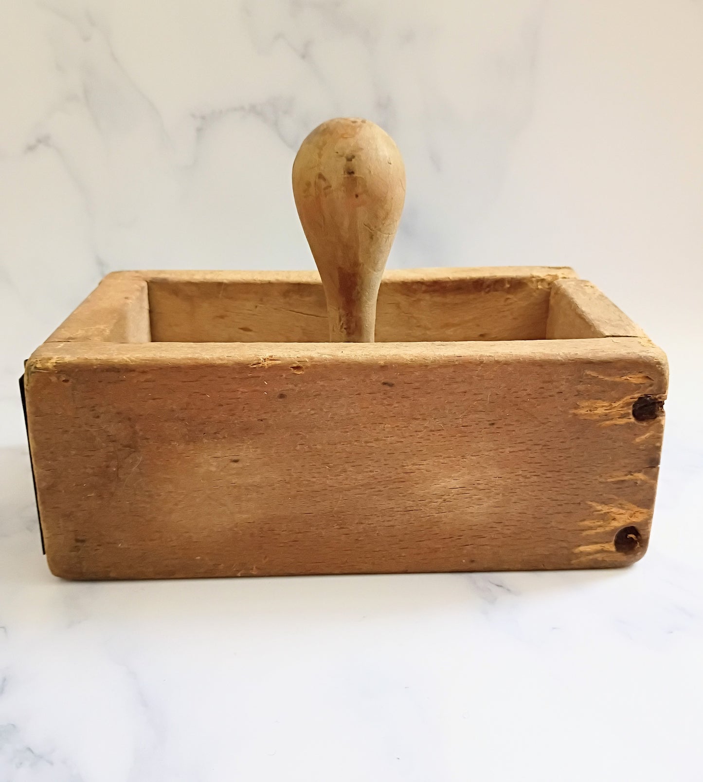 Antique French Hand Carved Wooden Butter Cow Mold