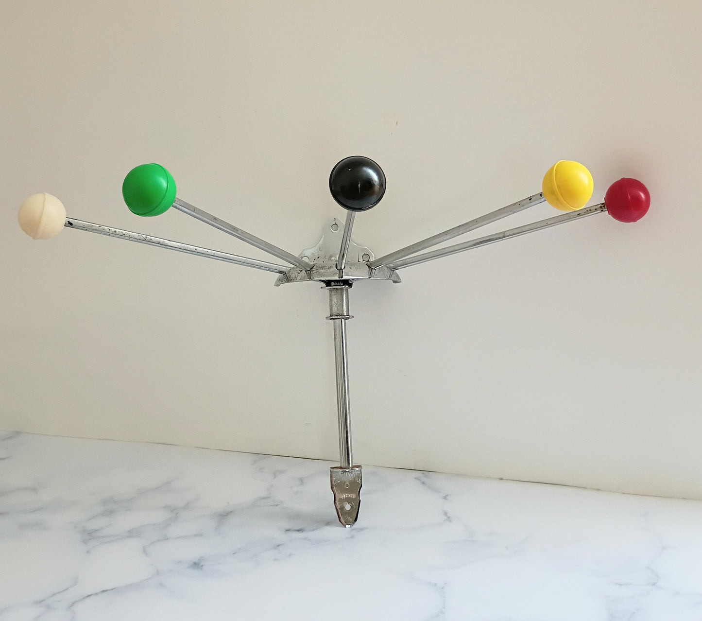 Vintage French Serjac Mid-Century Modern Hat & Towel Rack