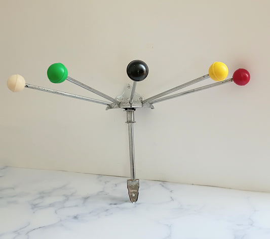 Vintage French Serjac Mid-Century Modern Hat & Towel Rack