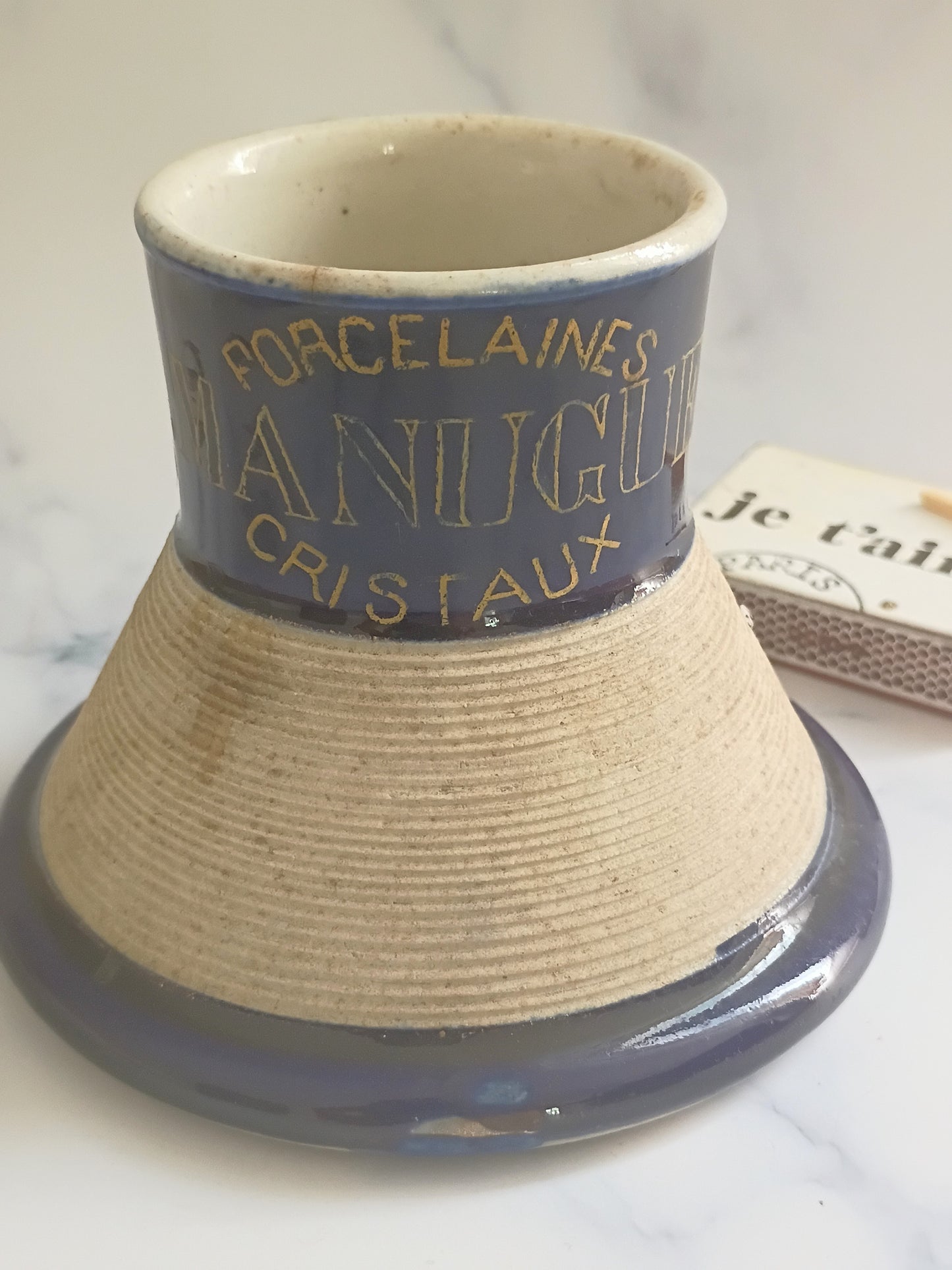Vintage French E. Manuguet Dark Blue Match Striker