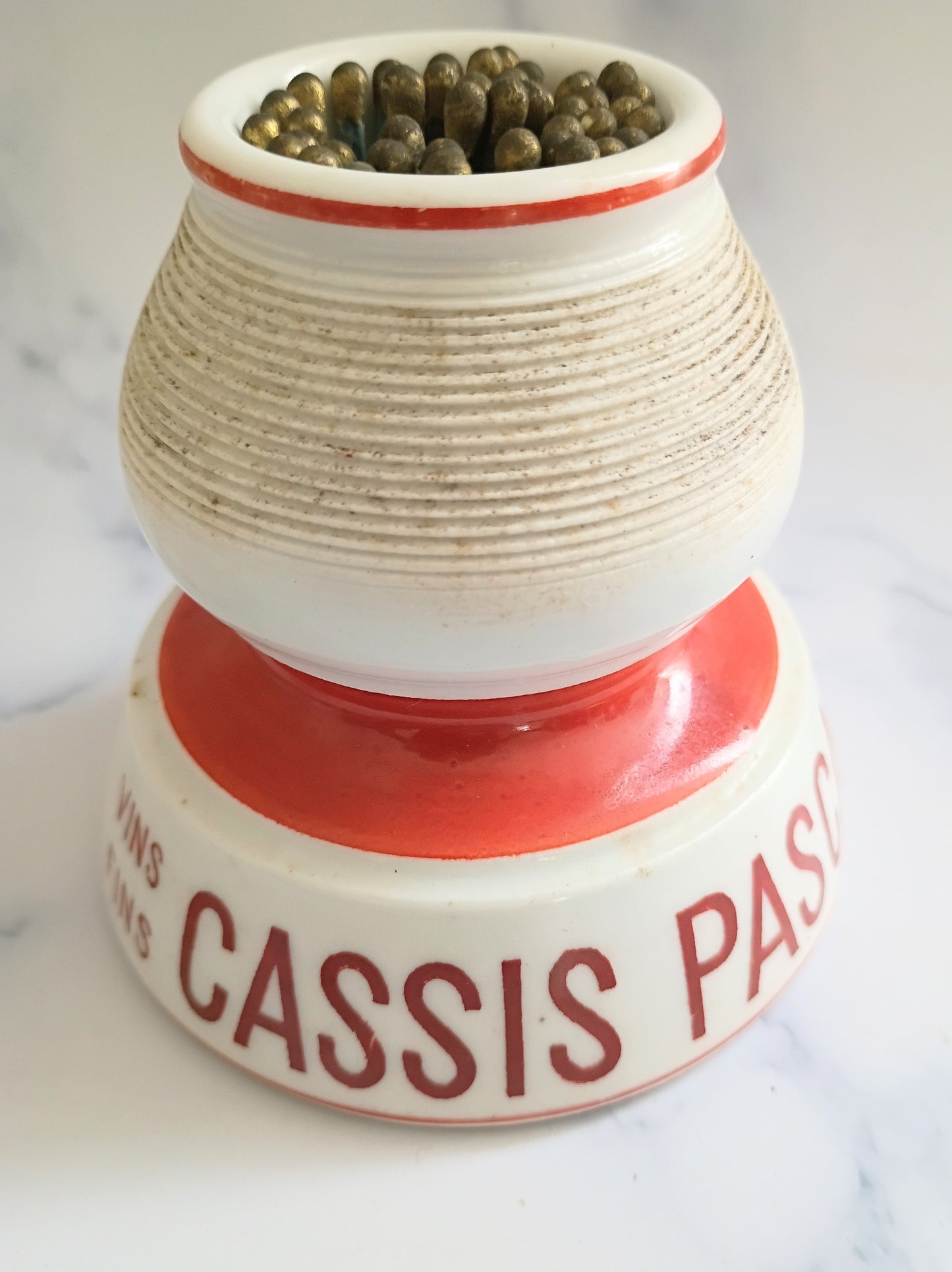 Vintage French Red Cassis Pascal Advertising Match Striker