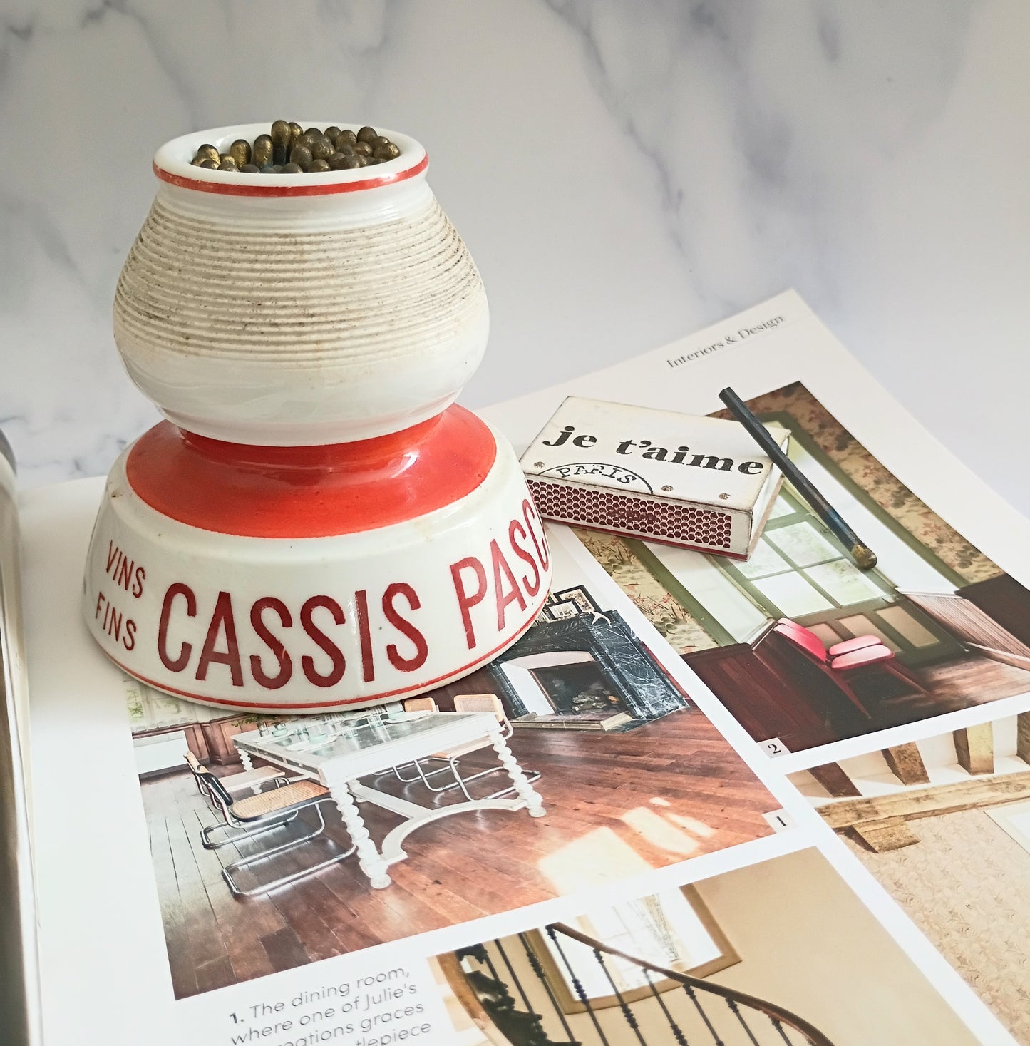 Vintage French Red Cassis Pascal Advertising Match Striker
