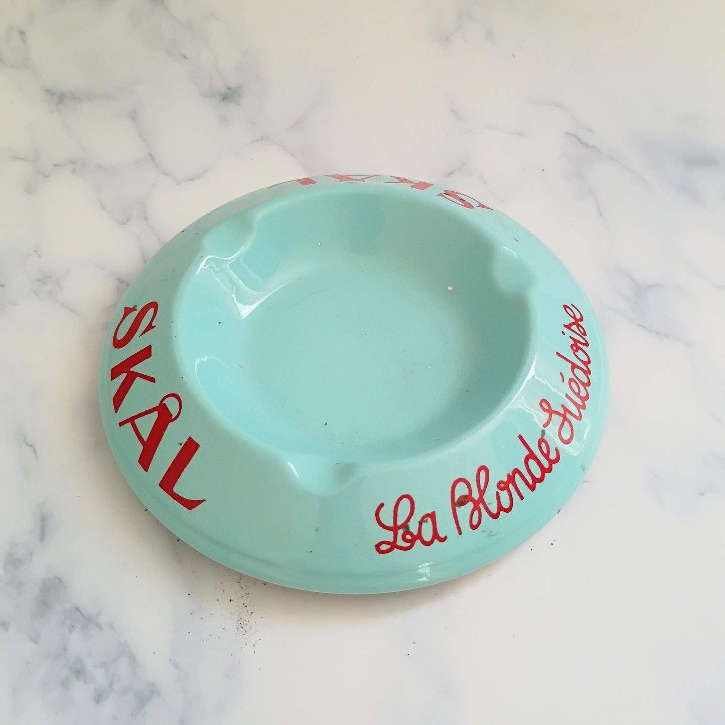 Vintage Blue Skål Ashtray