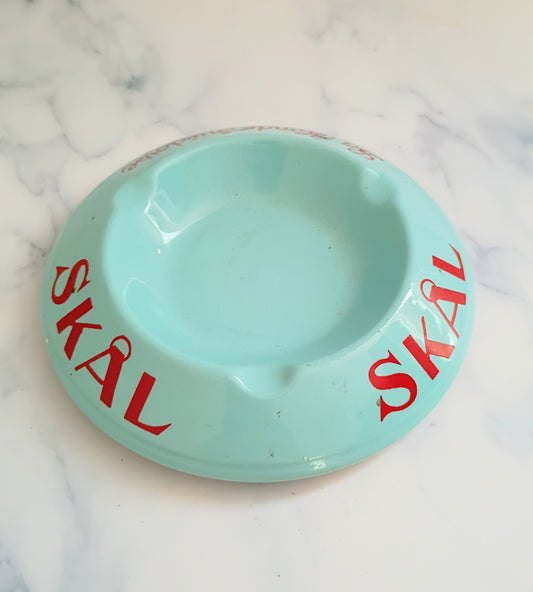 Vintage Blue Skål Ashtray