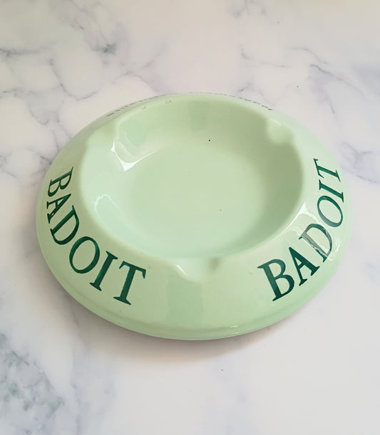 Vintage French Mint Green Badoit Ashtray