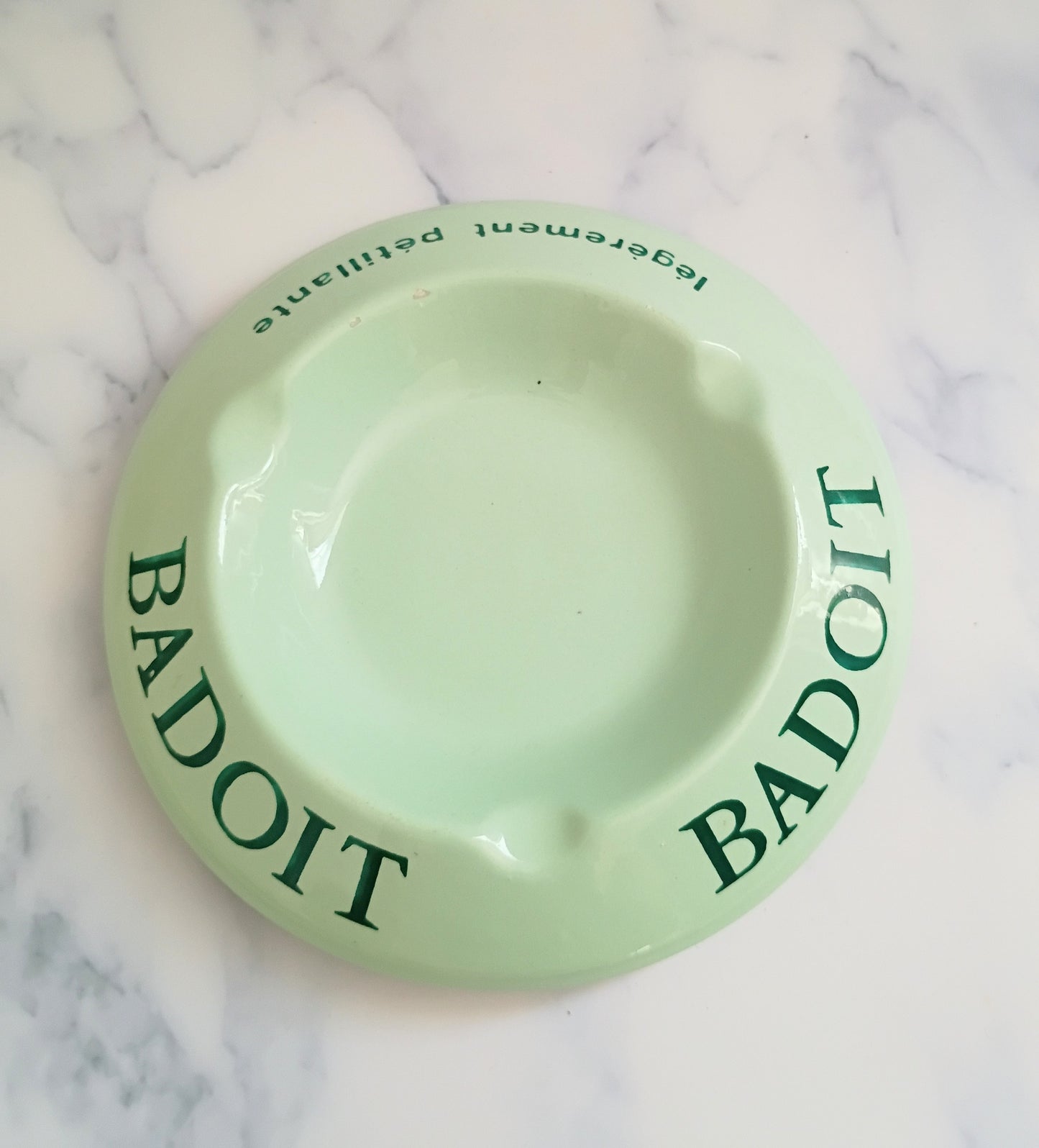 Vintage French Mint Green Badoit Ashtray