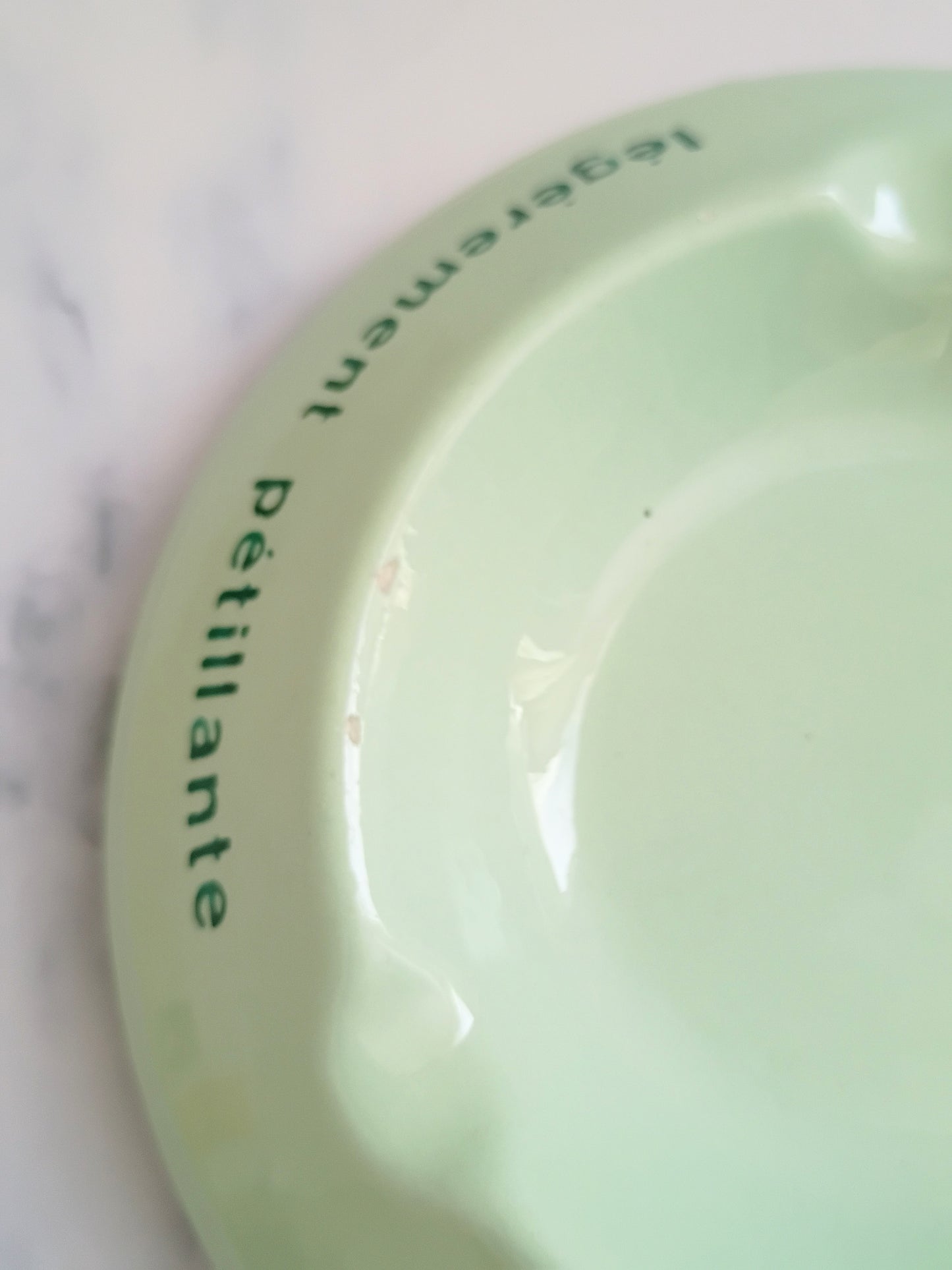 Vintage French Mint Green Badoit Ashtray
