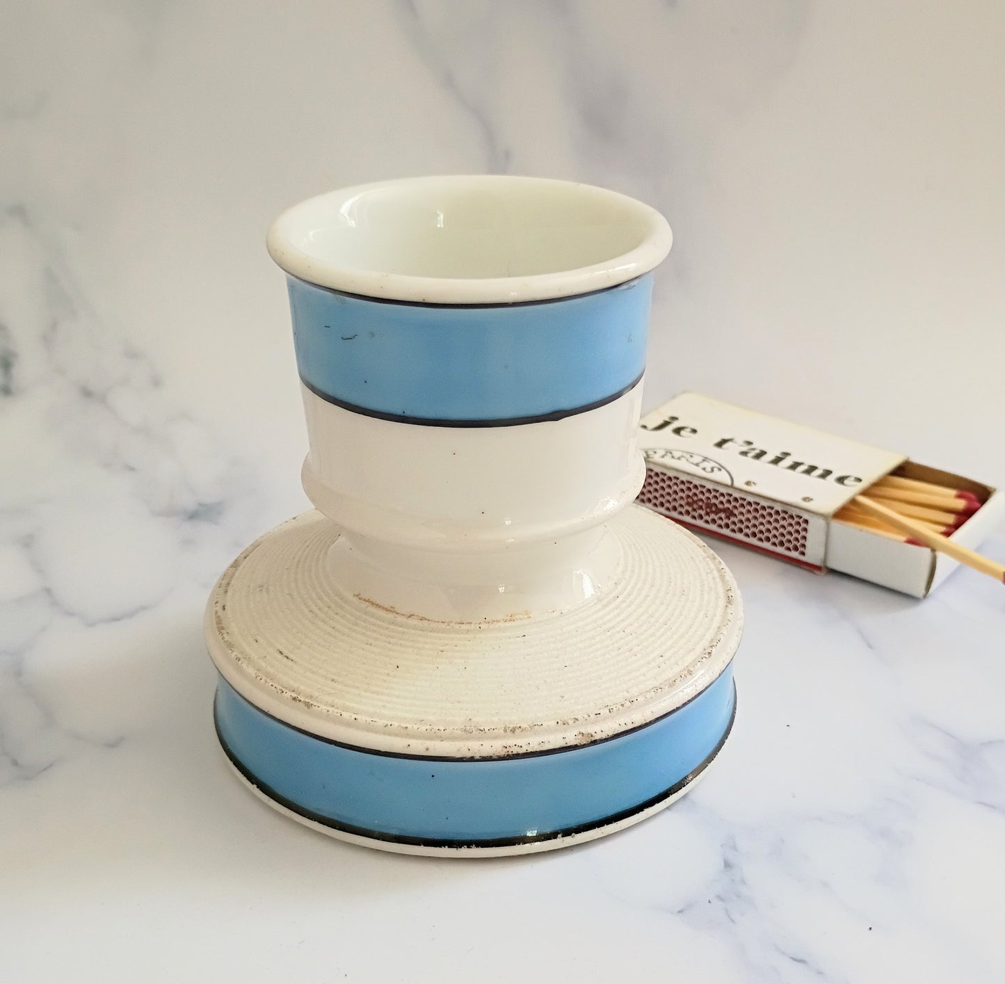 French Vintage Blue Stripe Match Striker