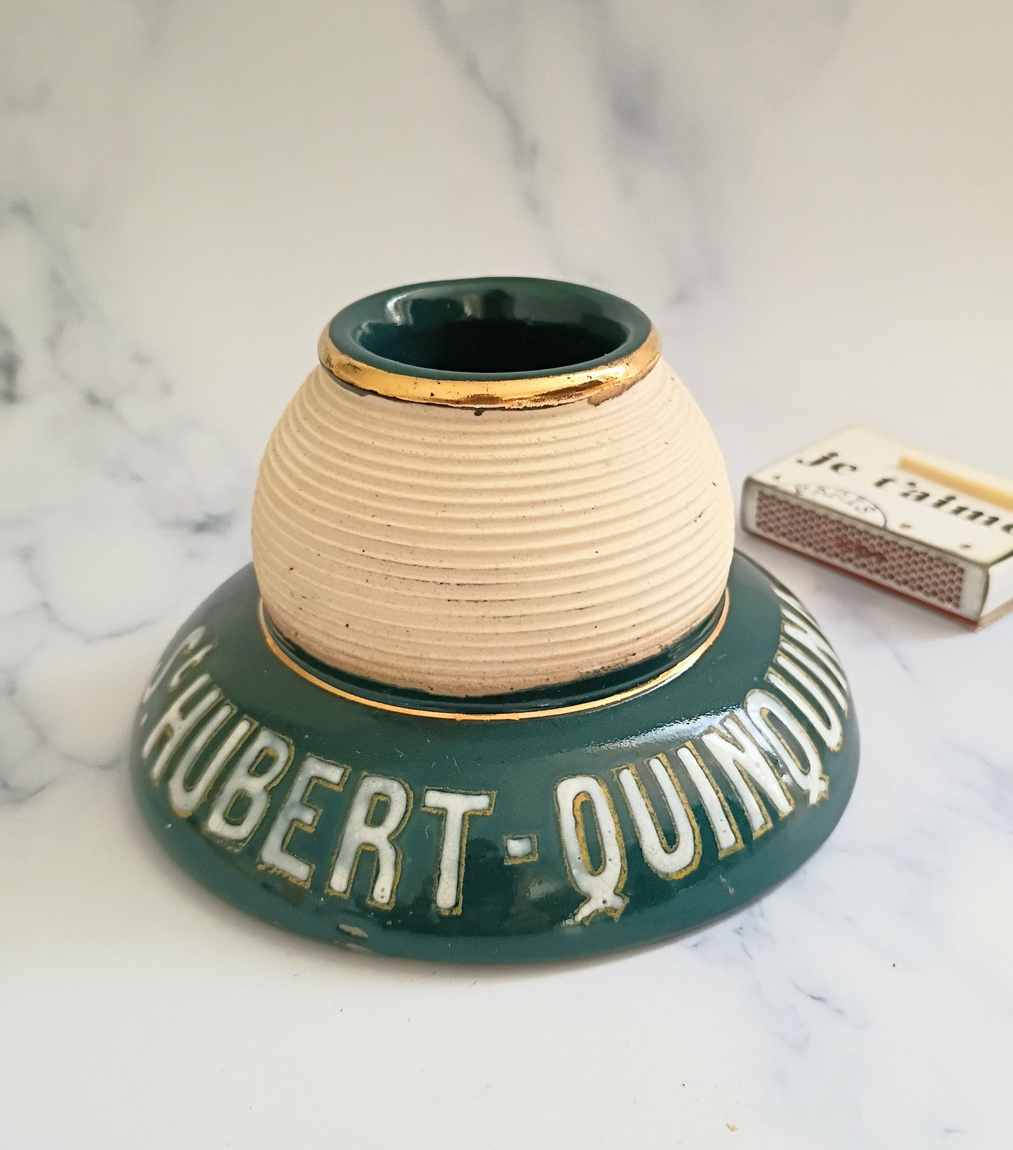 French Vintage Forest Green Hubert Quinquina Match Striker