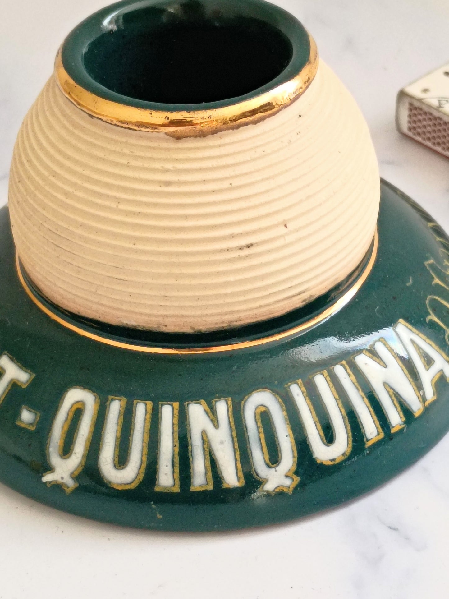 French Vintage Forest Green Hubert Quinquina Match Striker