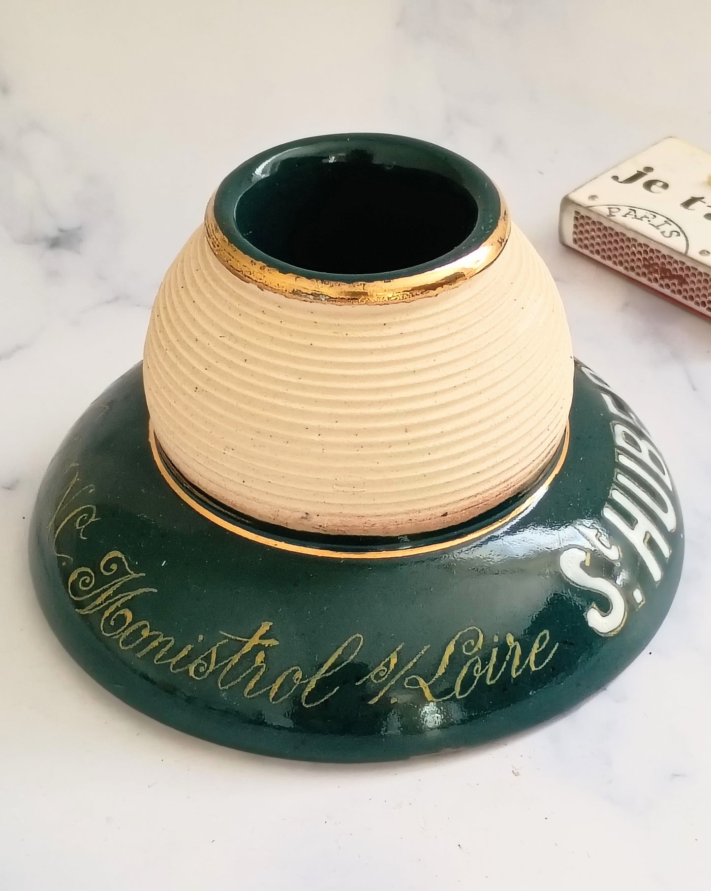 French Vintage Forest Green Hubert Quinquina Match Striker