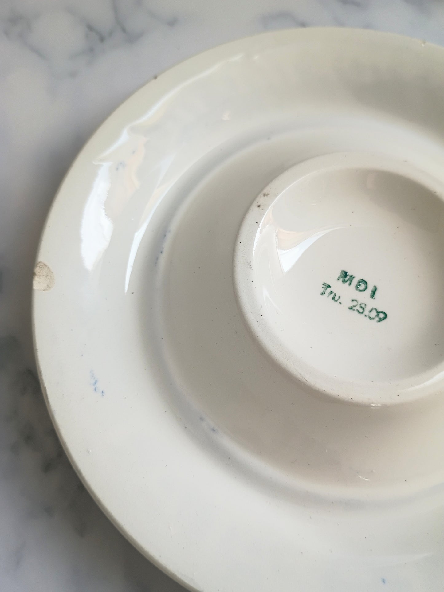 Vintage French Blue Vichy Etat Ashtray